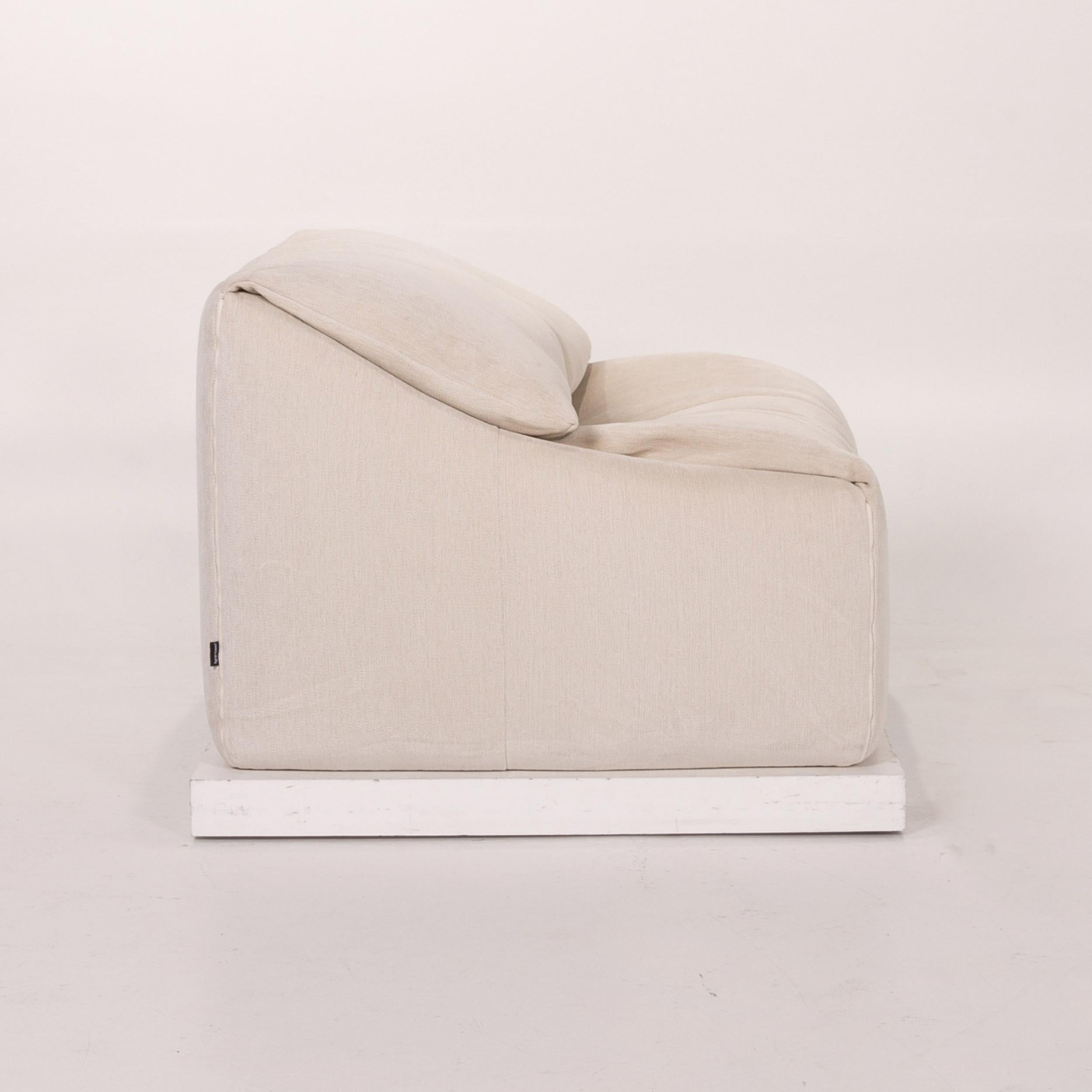 Ligne Roset Plumy Fabric Armchair Cream 3