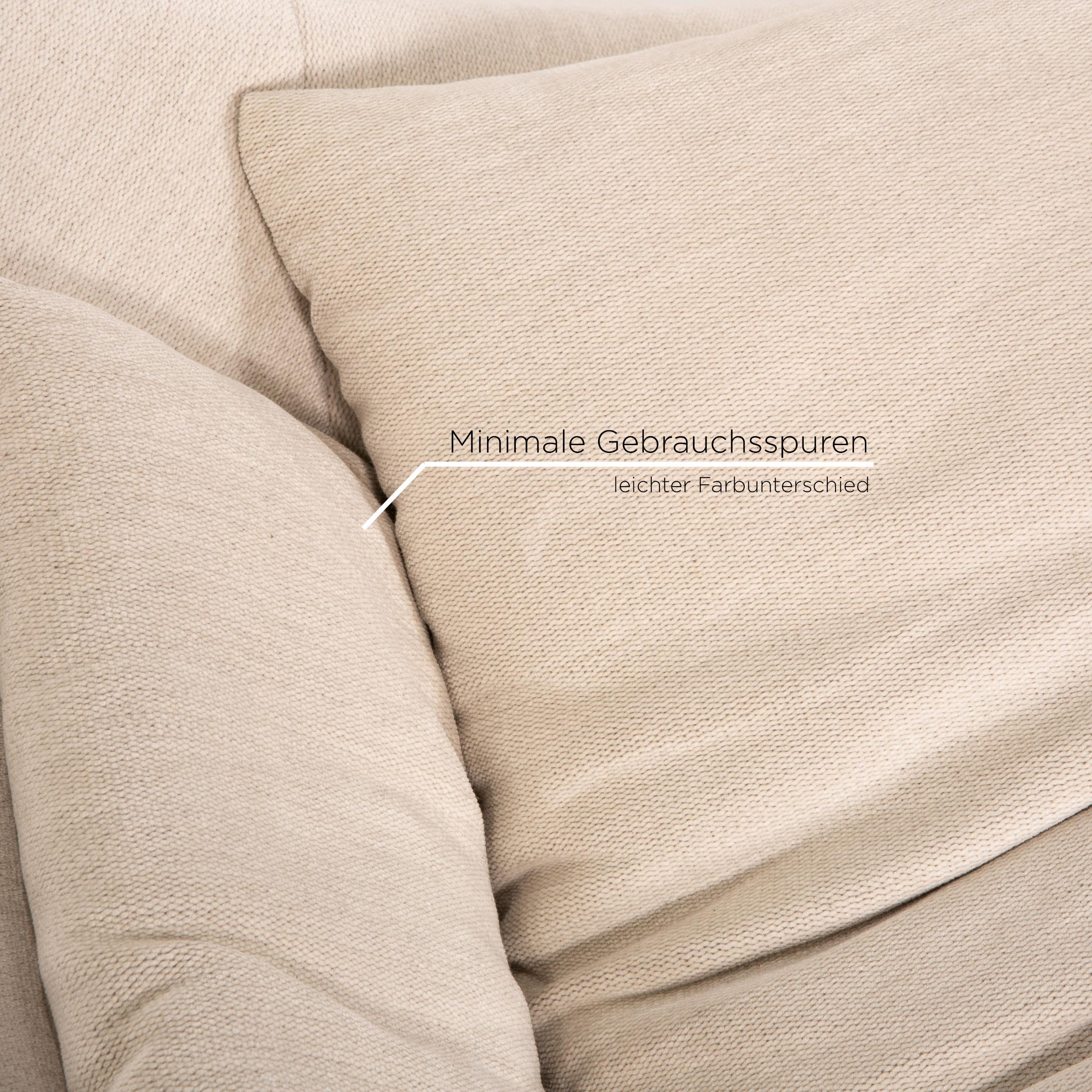 Modern Ligne Roset Plumy Fabric Armchair Cream