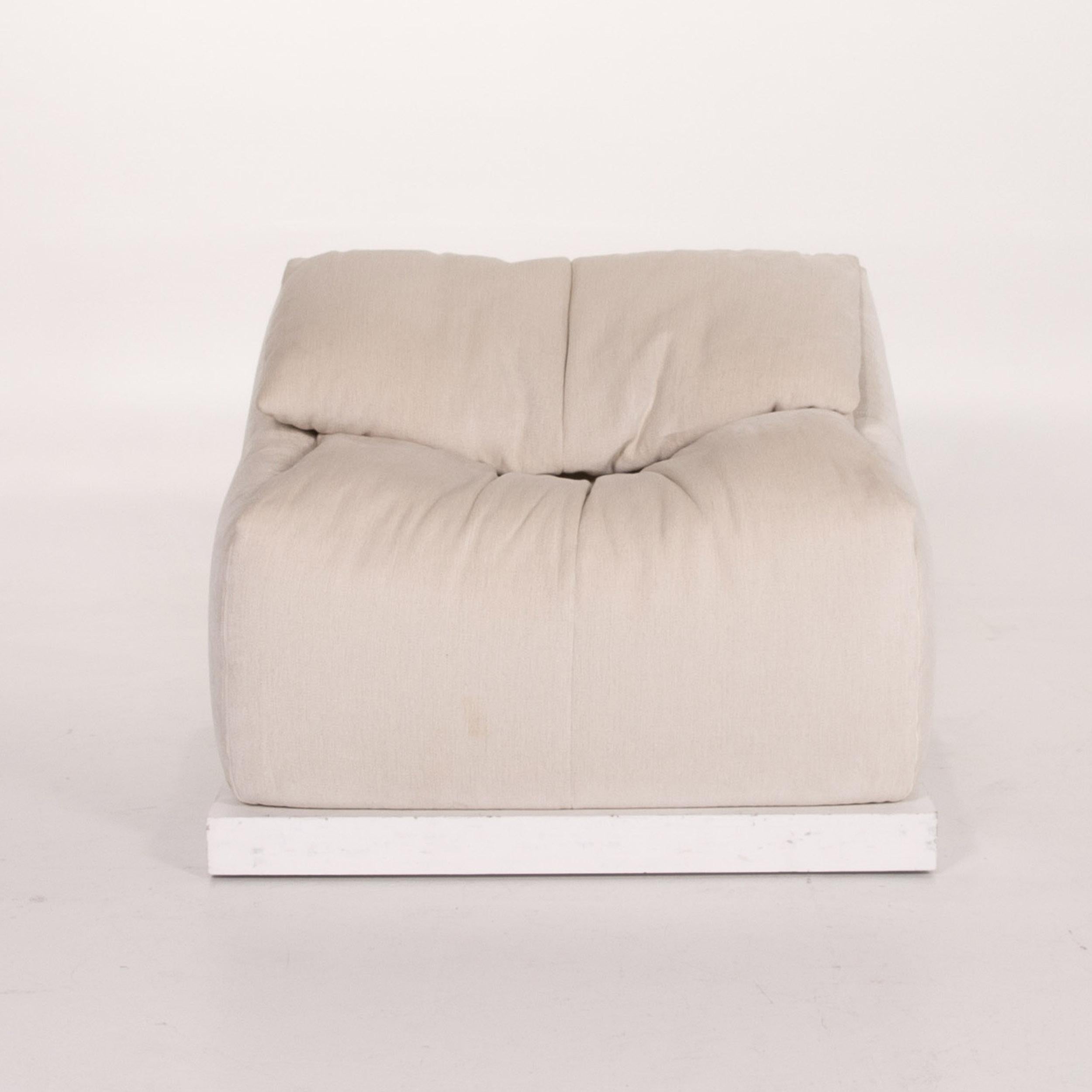 Contemporary Ligne Roset Plumy Fabric Armchair Cream