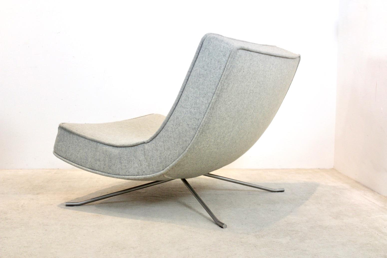 Mid-Century Modern Ligne Roset ‘Pop’ Easy Lounge Chair and Ottoman by Christian Werner