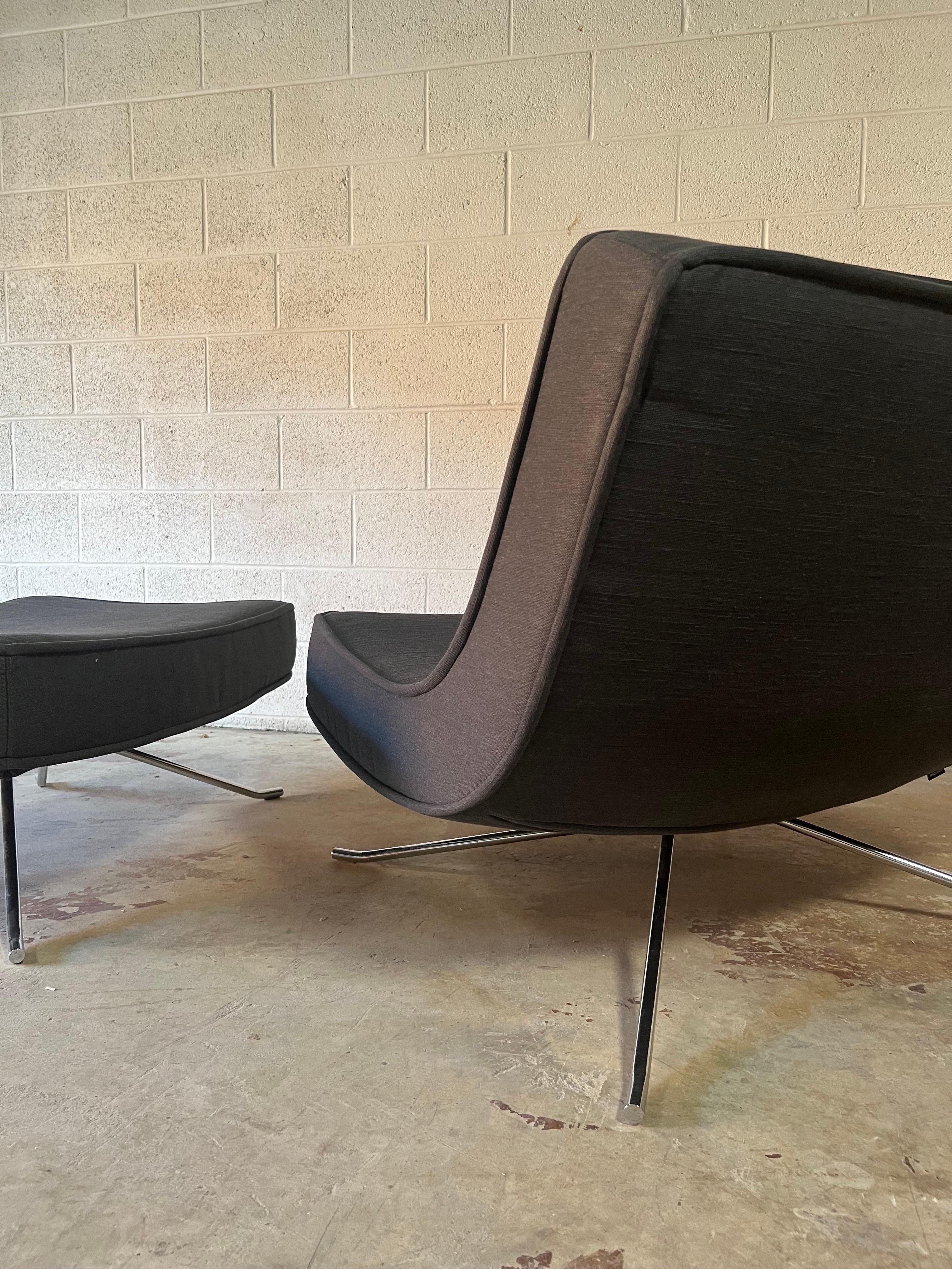 Ligne Roset ‘Pop’ Easy Lounge Chair and Ottoman by Christian Werner In Excellent Condition In Raleigh, NC