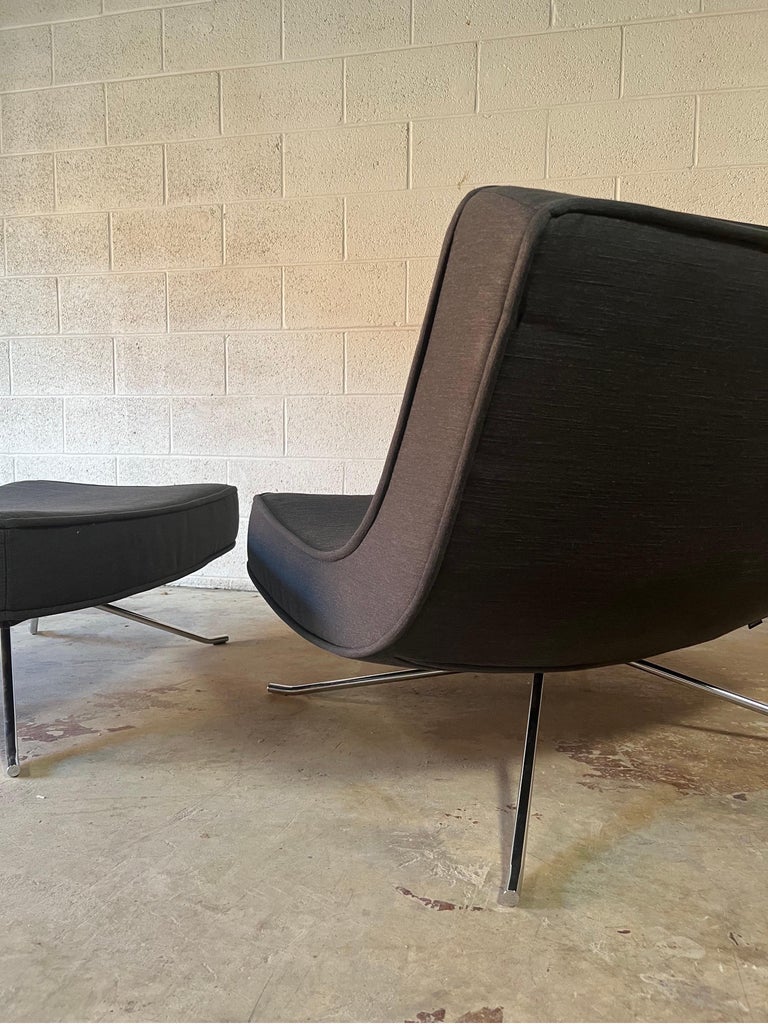 Ligne Roset ‘Pop’ Easy Lounge Chair and Ottoman by Christian Werner In Excellent Condition For Sale In Raleigh, NC