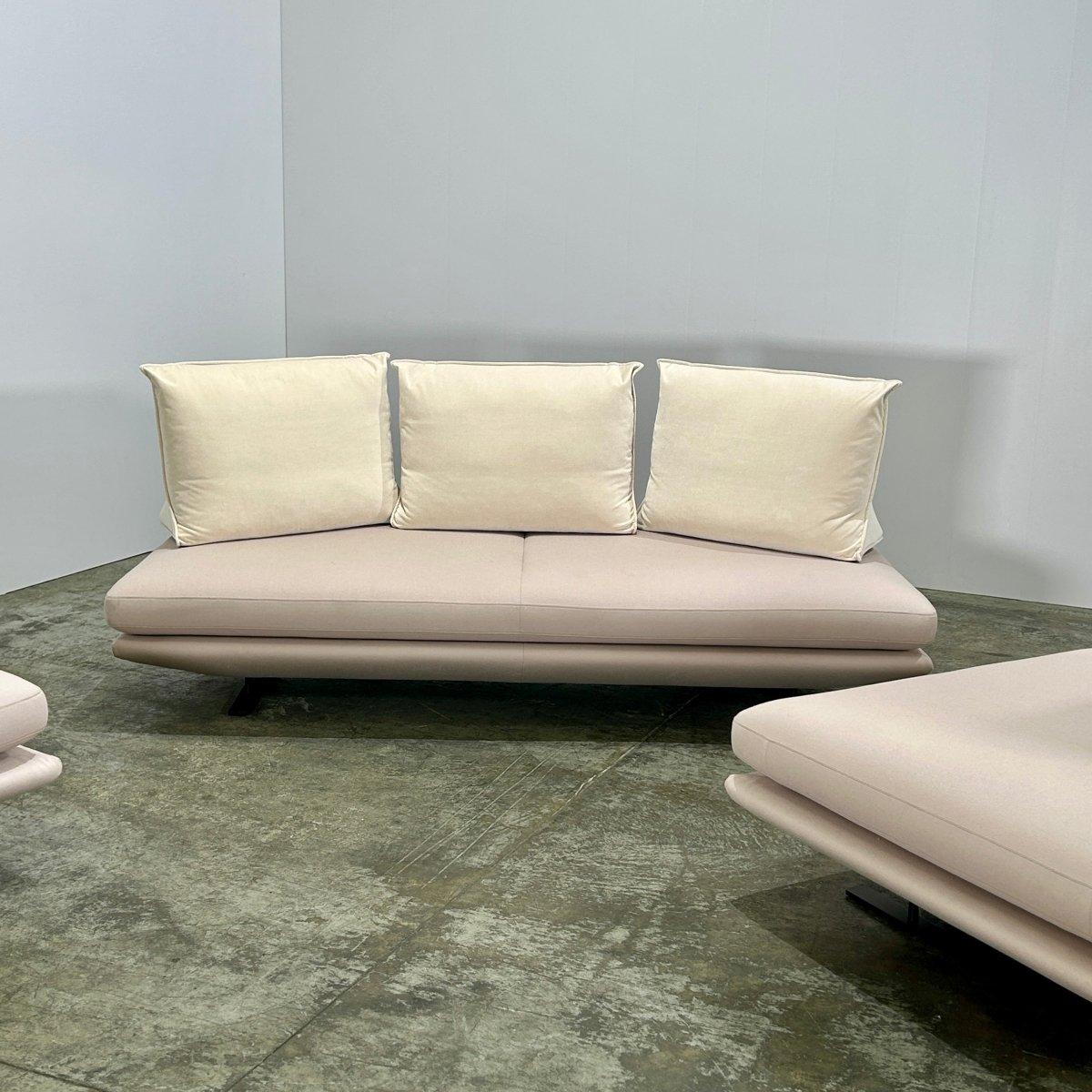 Modern Ligne Roset Prado Sofa and Ottomans by Christian Werner, Set of Three For Sale