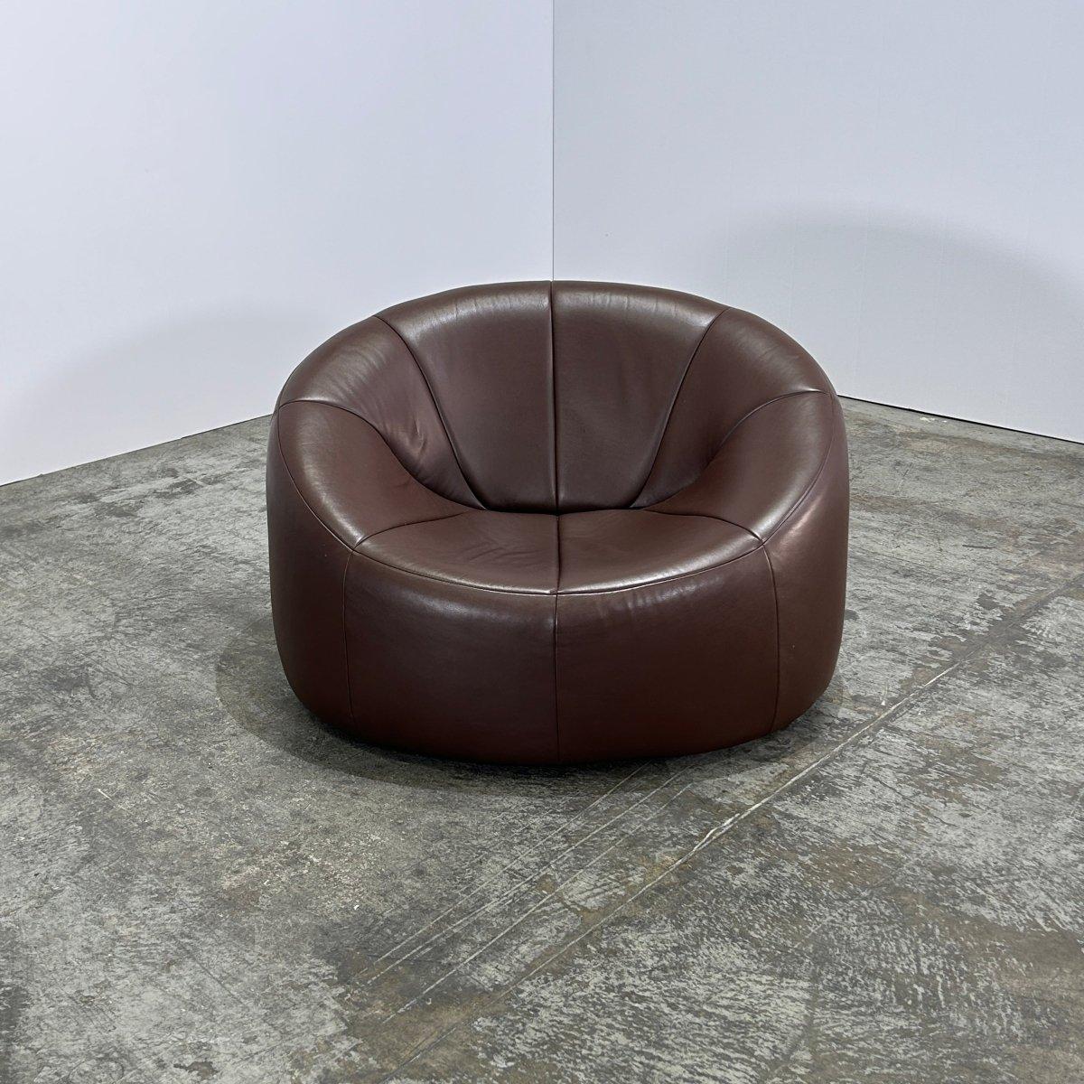 Cuir Chaise Ligne Roset de Pierre Paulin en vente