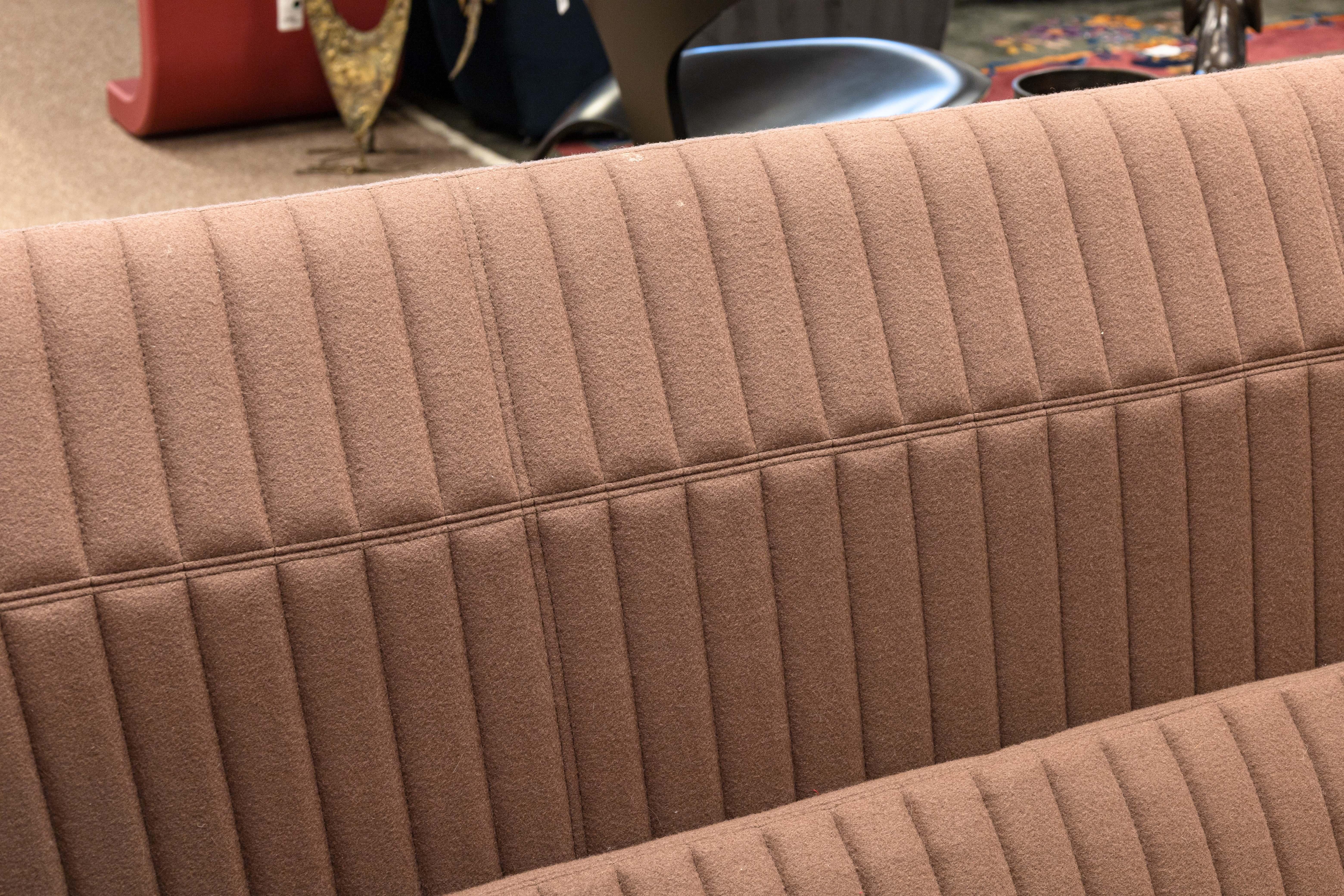 Ligne Roset R&E Bouroullec Facett Contemporary Modern Brown Loveseat Sofa 4
