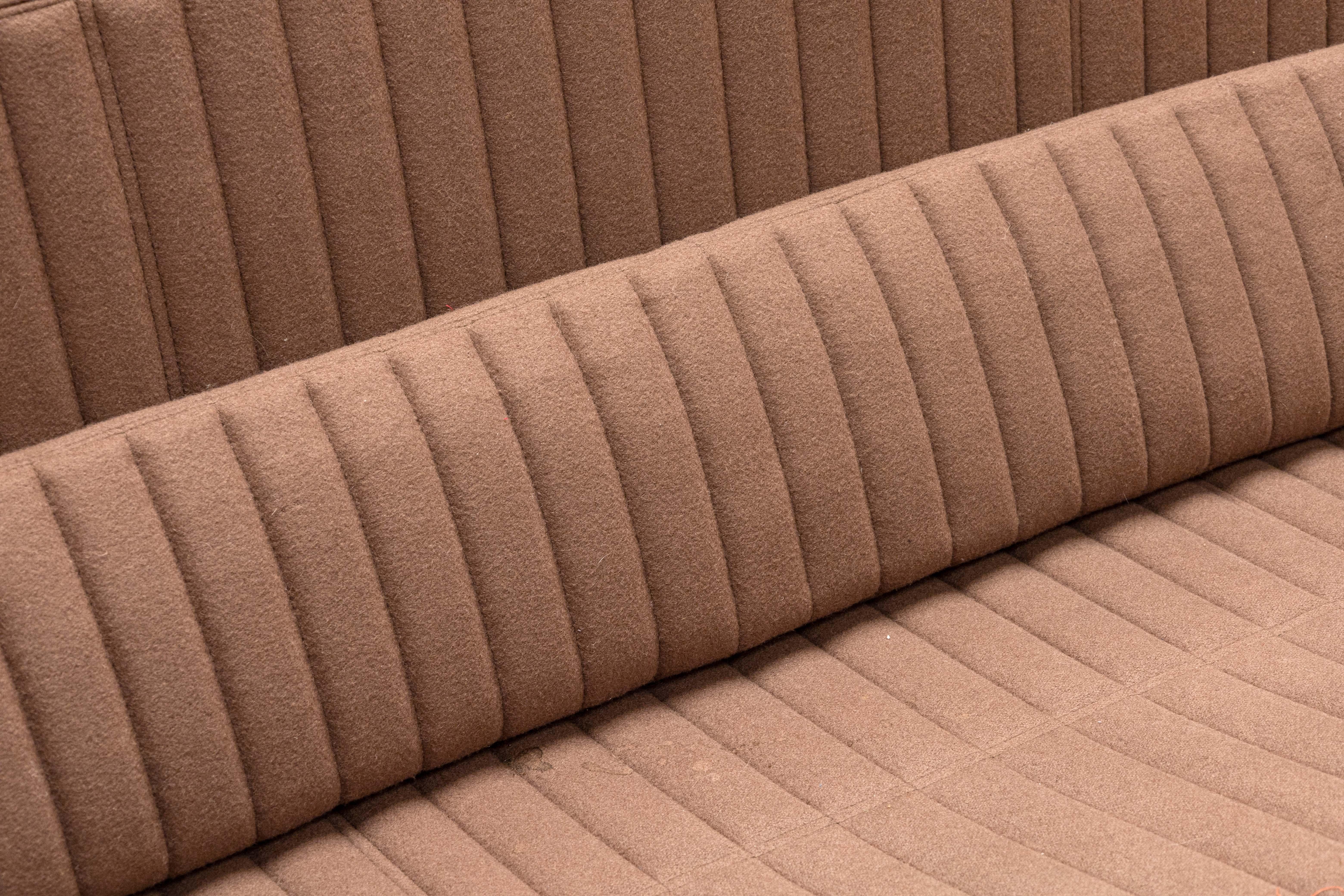 Ligne Roset R&E Bouroullec Facett Contemporary Modern Brown Loveseat Sofa 5