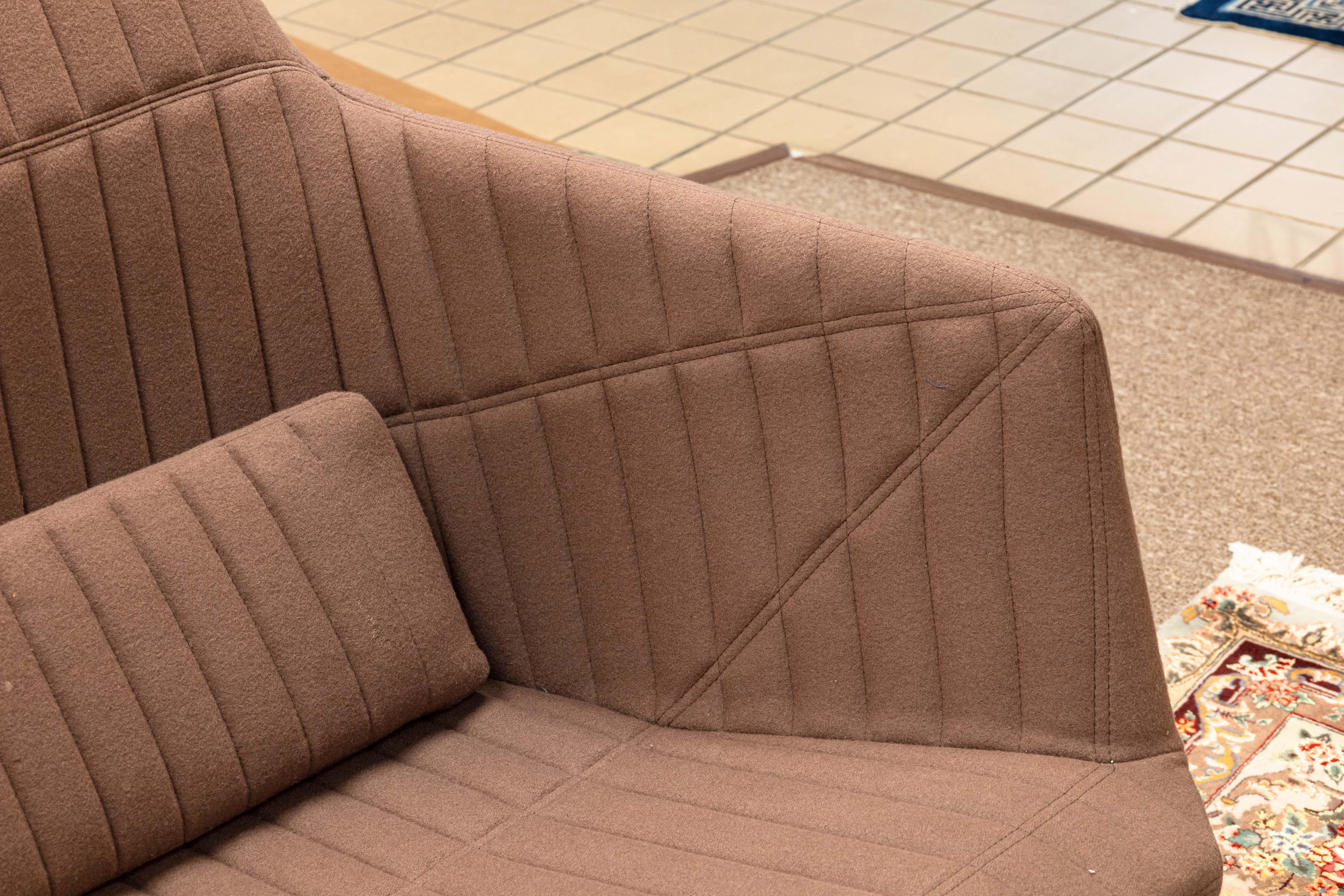 Ligne Roset R&E Bouroullec Facett Contemporary Modern Brown Loveseat Sofa 7