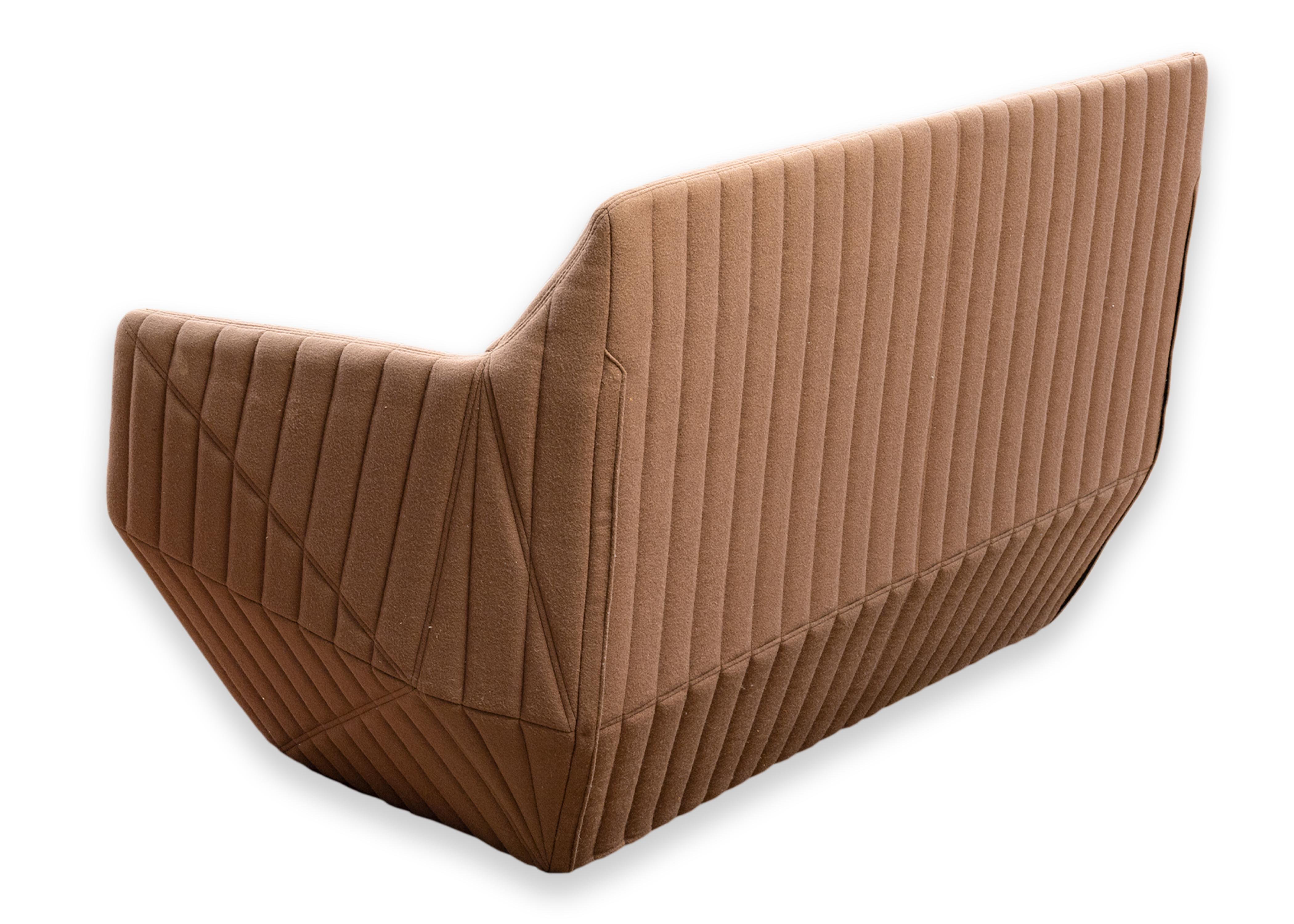 Ligne Roset R&E Bouroullec Facett Contemporary Modern Brown Loveseat Sofa 11