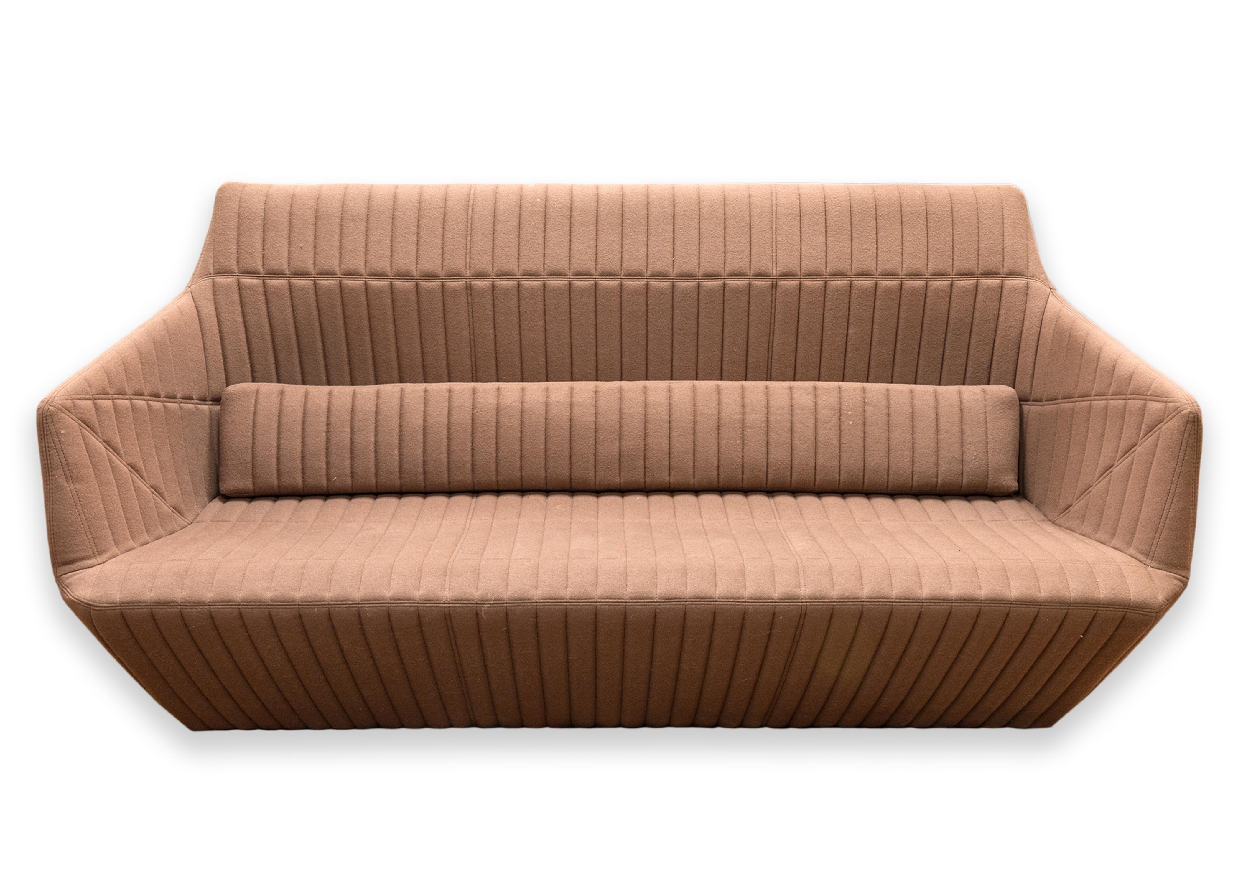 Ligne Roset R&E Bouroullec Facett Contemporary Modern Brown Loveseat Sofa 12