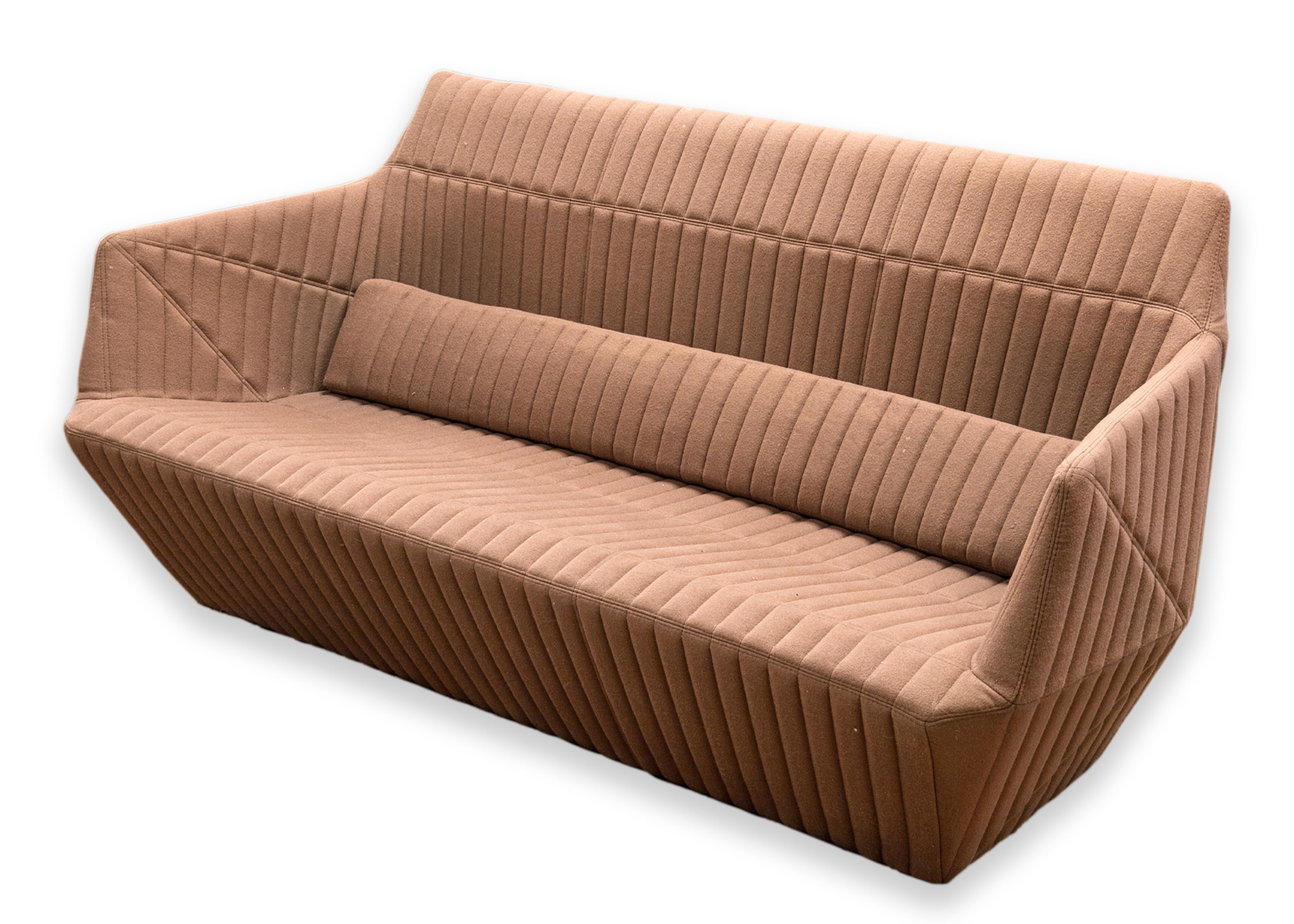 Ligne Roset R&E Bouroullec Facett Contemporary Modern Brown Loveseat Sofa 13