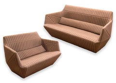 Ligne Roset R&E Bouroullec Facett Contemporary Modern Brown Loveseat Sofa