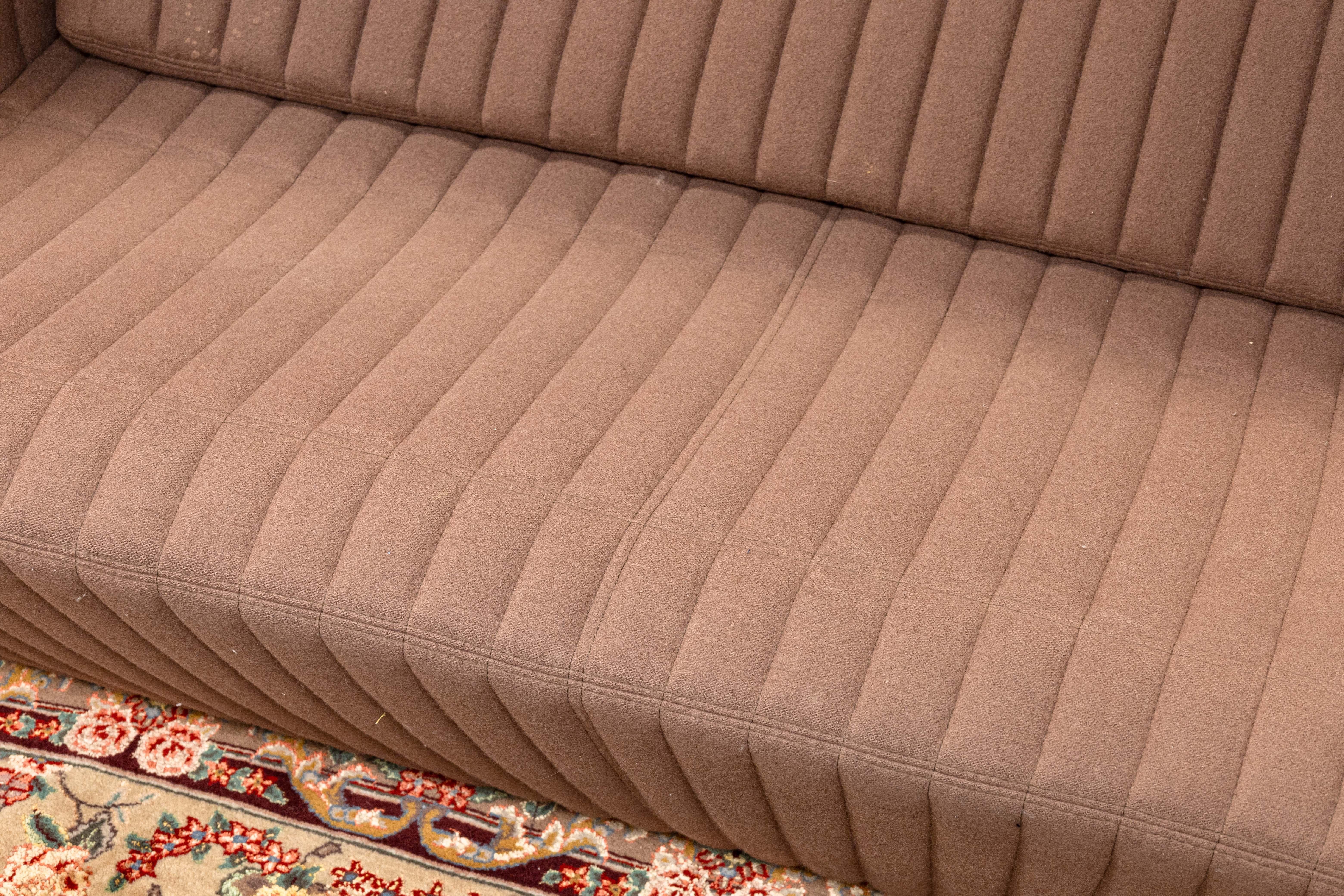 Ligne Roset R&E Bouroullec Facett Contemporary Modern Brown Loveseat Sofa 1