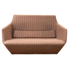 Ligne Roset R&E Bouroullec Facett Contemporary Modern Brown Loveseat Sofa