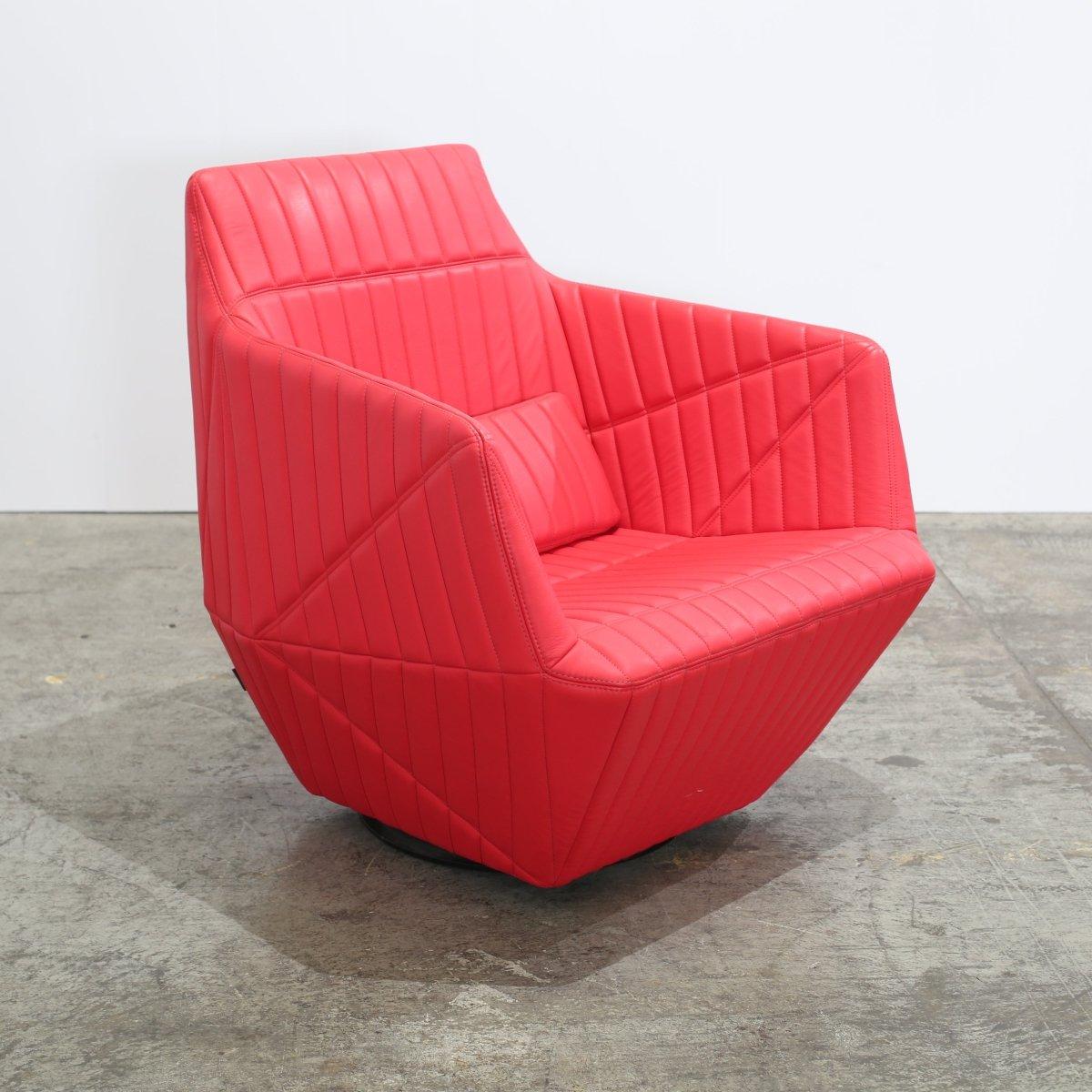 Ligne Roset Red Facett Armchair by R. & E. Bouroullec For Sale 2