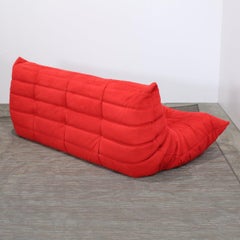 Ligne Roset Rotes modulares Togo-Sofa von Michel Ducaroy, Dreier-Set