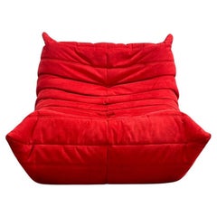 Ligne Roset Red Togo Fireside Chair by Michel Ducaroy