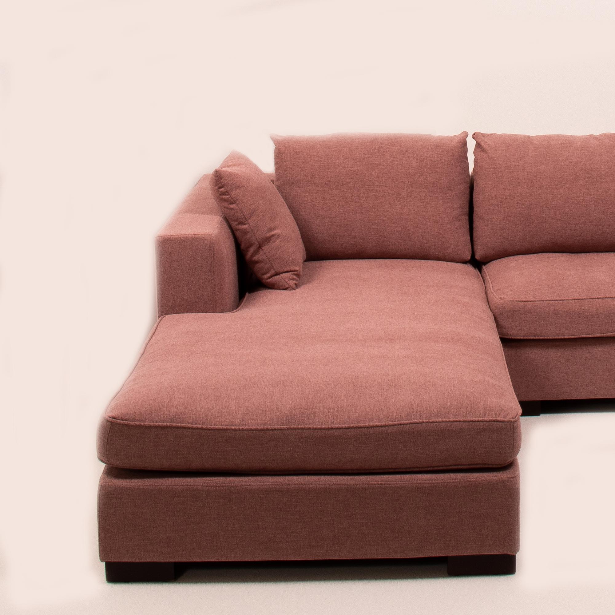 Ligne Roset Rive Gauche Corner Sofa by Didier Gomez in Dusky Pink 1