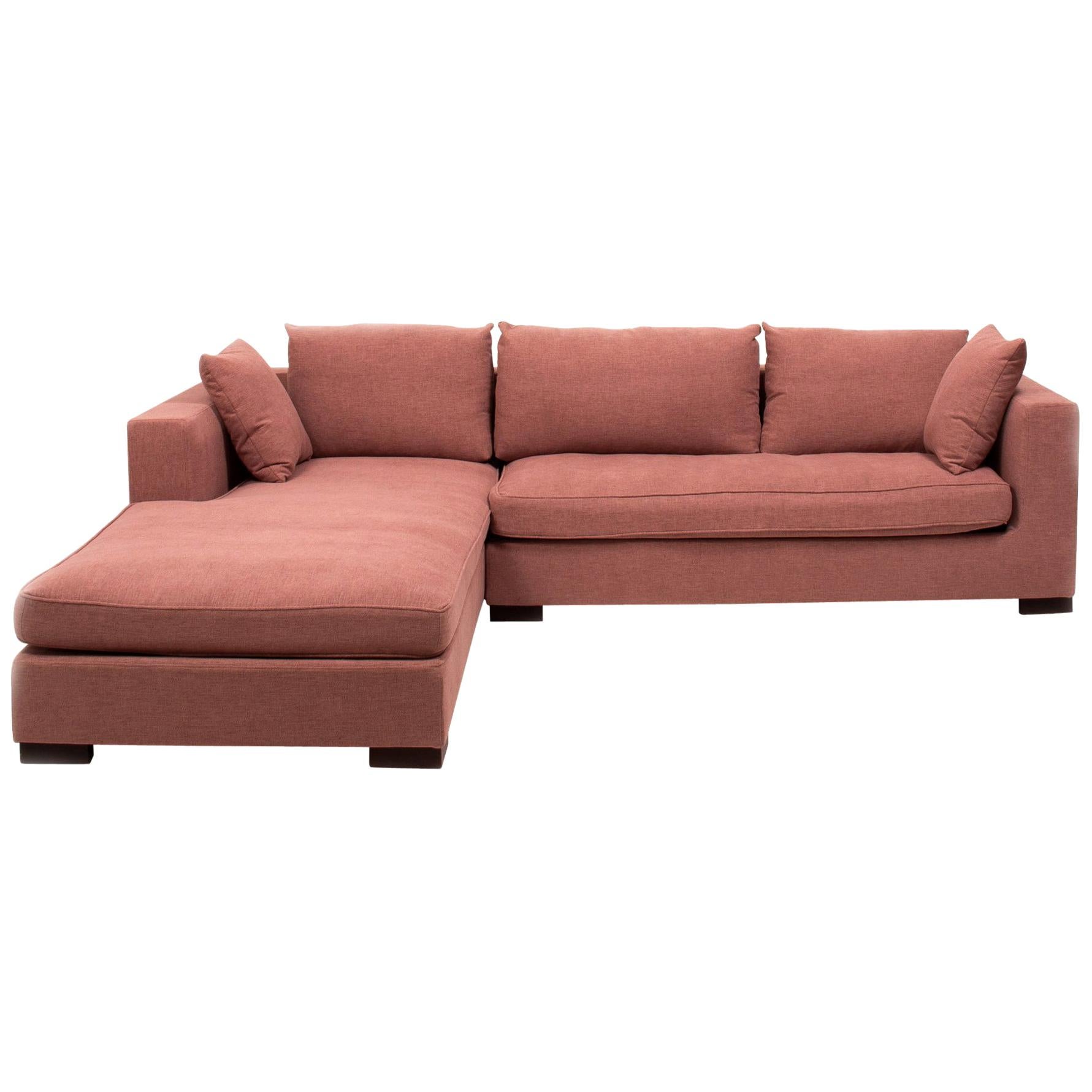 Ligne Roset Rive Gauche Corner Sofa by Didier Gomez in Dusky Pink