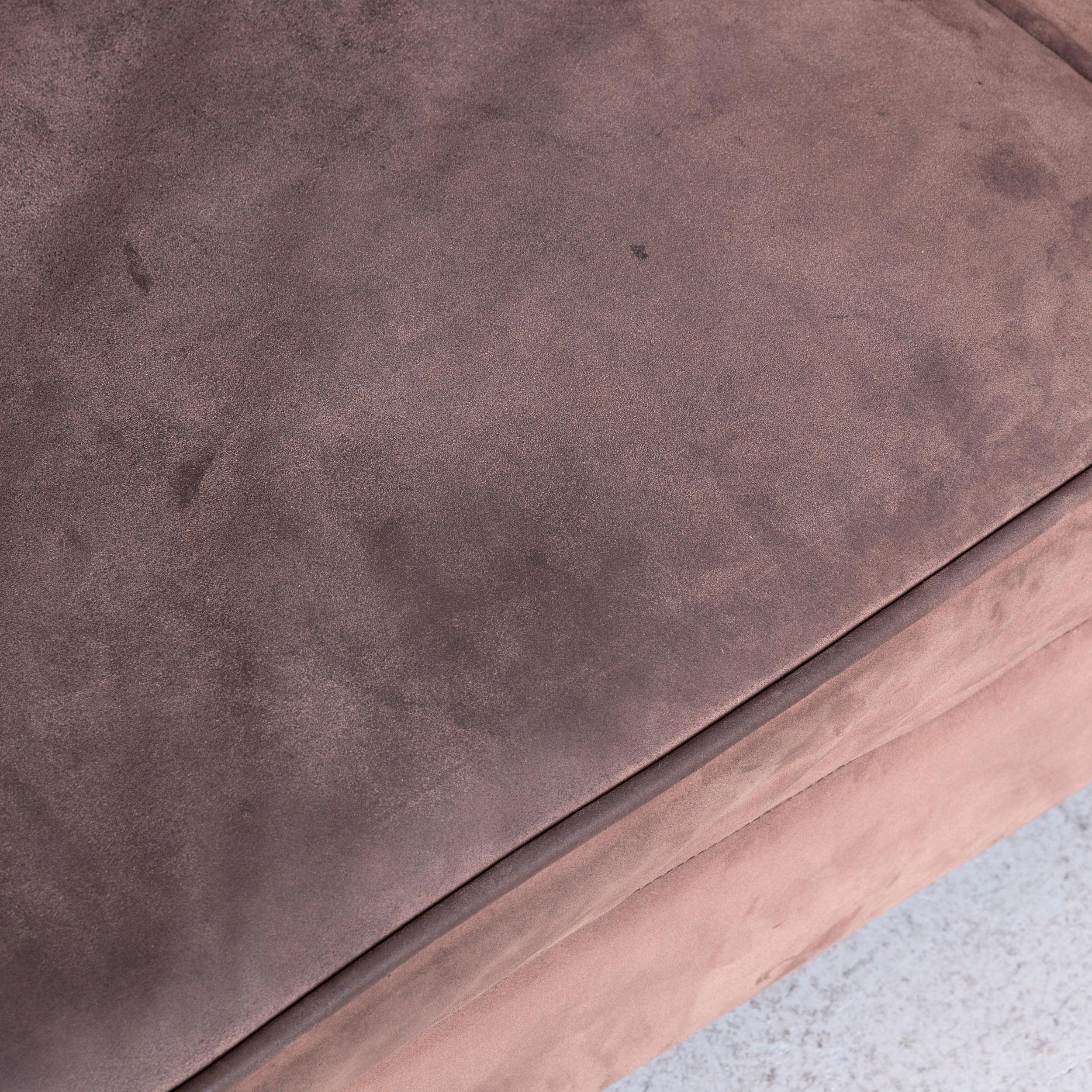 Ligne Roset Rive Gauche Designer Fabric Sofa Brown Two-Seat Couch 1