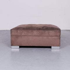 Ligne Roset Rive Gauche Fabric Footstool Brown