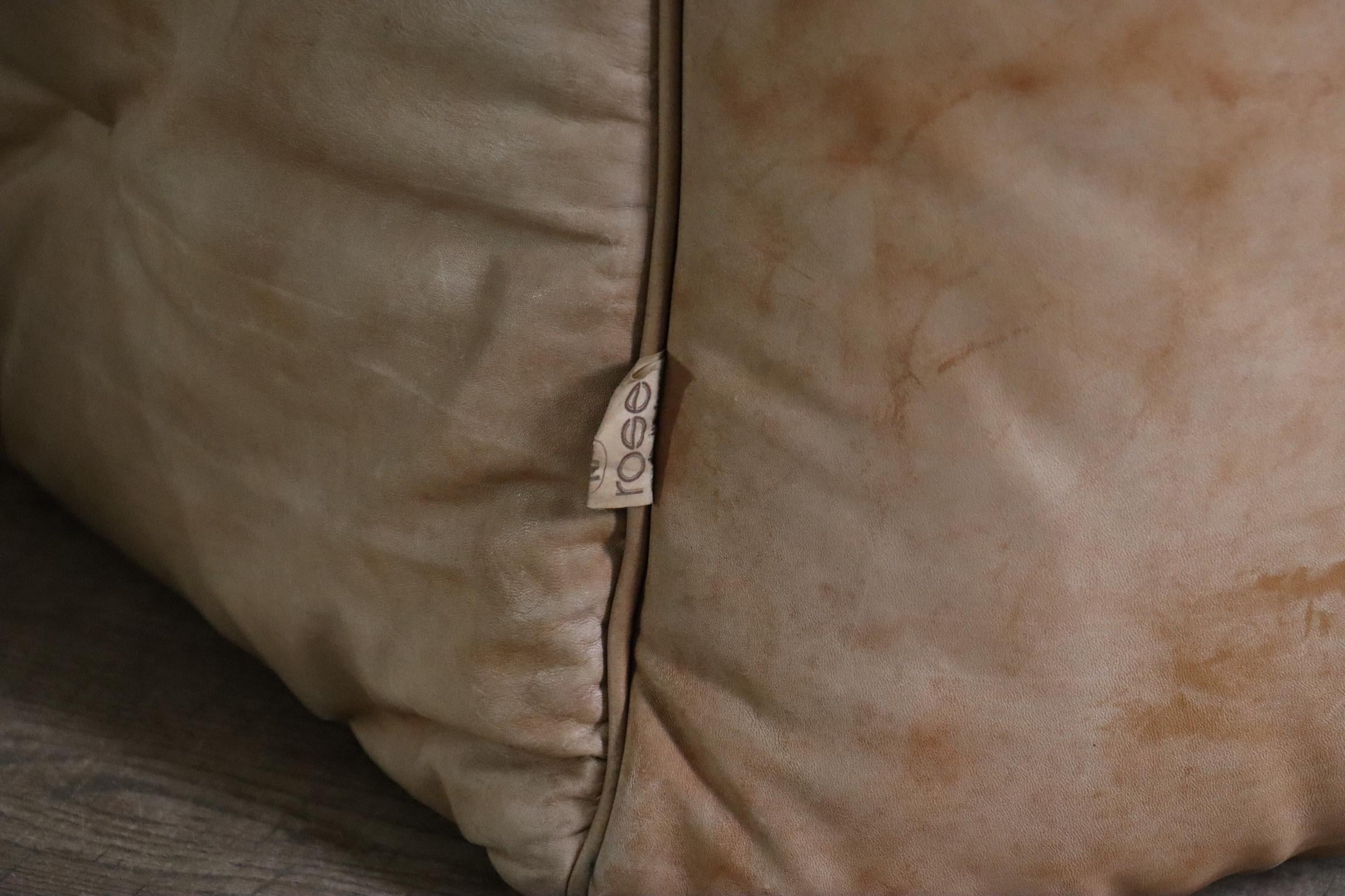 Ligne Roset Sloop Sofa von Michel Ducaroy In Cognac Leder, 1970er Jahre im Angebot 11