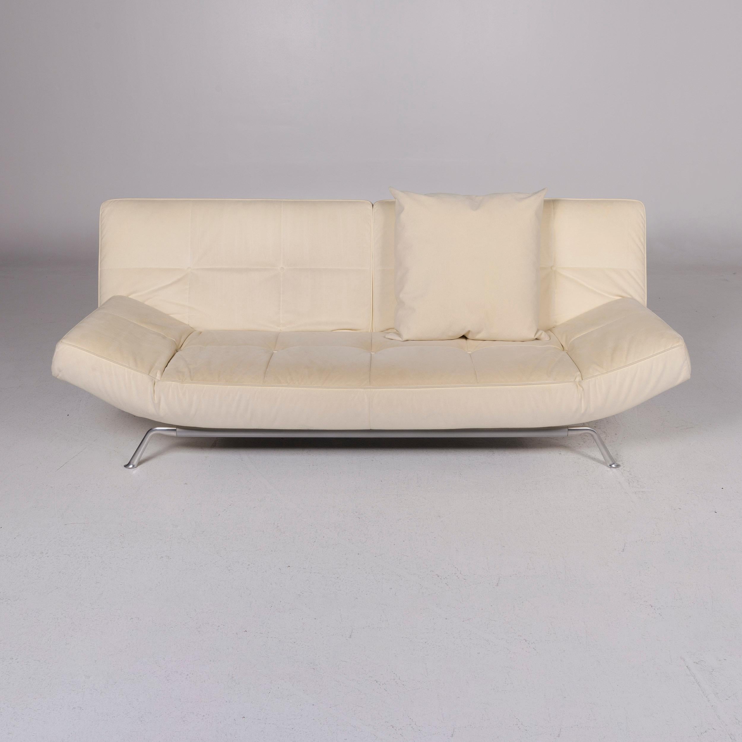 Ligne Roset Smala Fabric Sofa Bed Cream Three-Seat Sleep Function 2