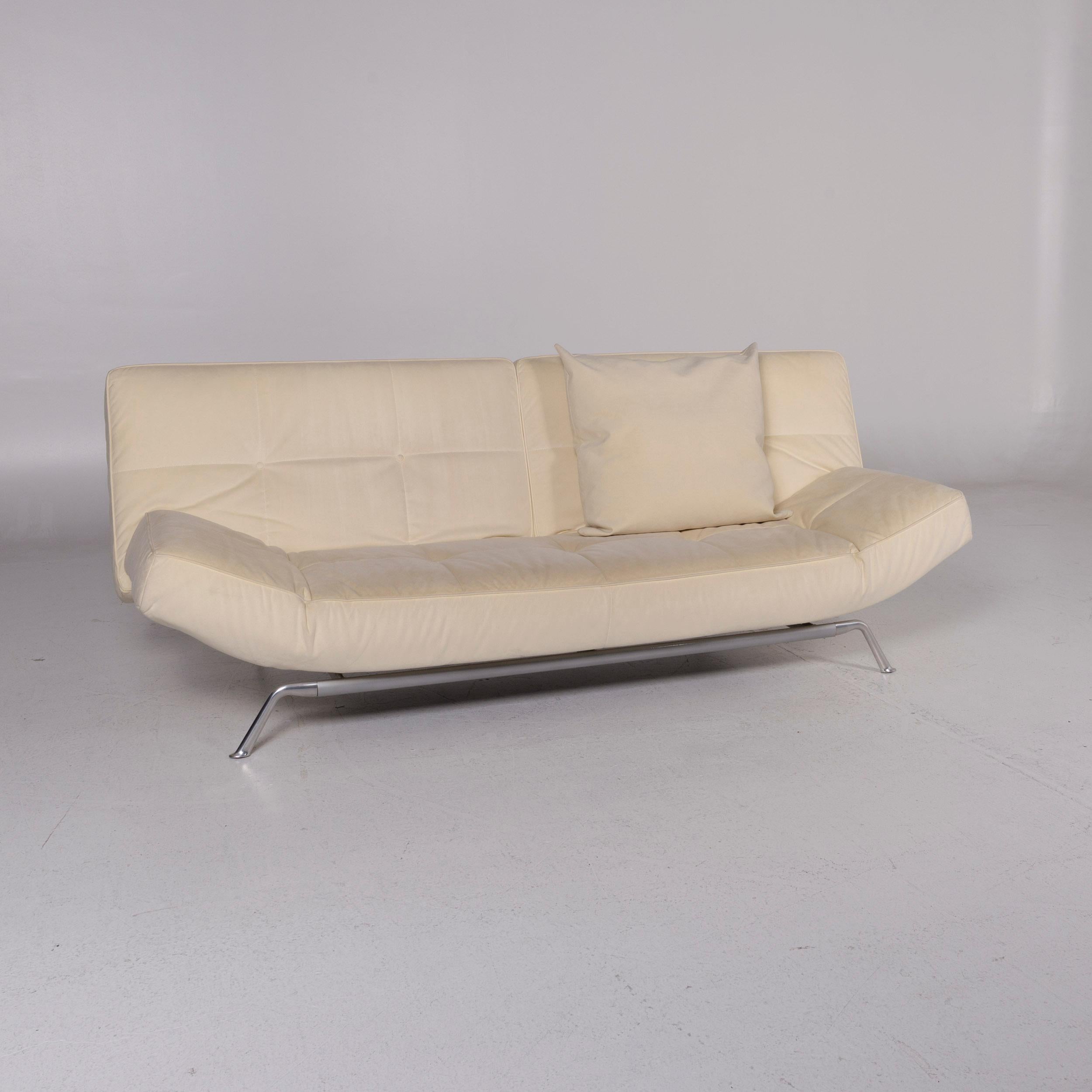 We bring to you a Ligne Roset smala fabric sofa bed cream three-seat sleep function.

 
 Product measurements in centimeters:
 
Depth 118
Width 232
Height 92
Seat-height 41
Rest-height 42
Seat-depth 62
Seat-width 232
Back-height 49.