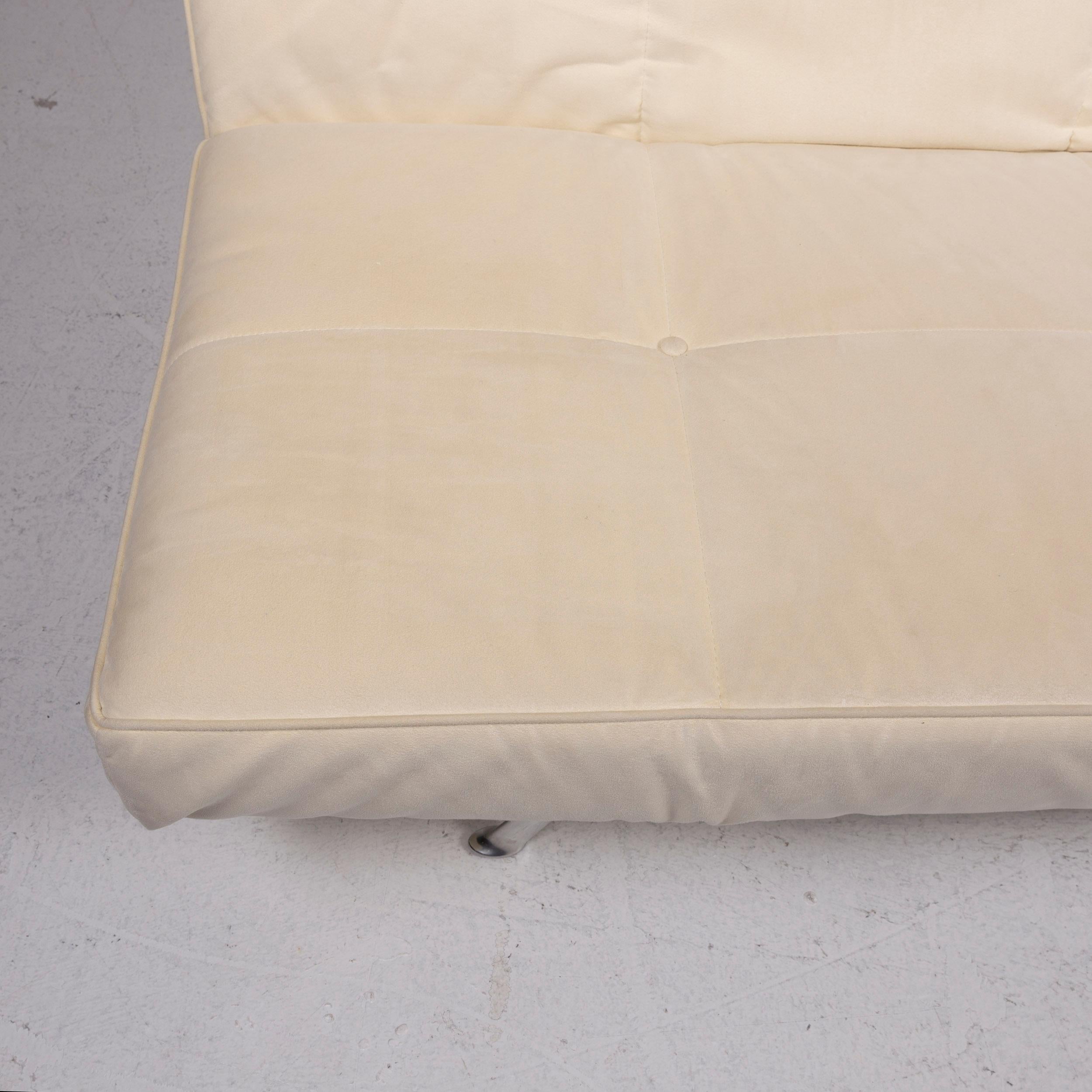 Modern Ligne Roset Smala Fabric Sofa Bed Cream Three-Seat Sleep Function