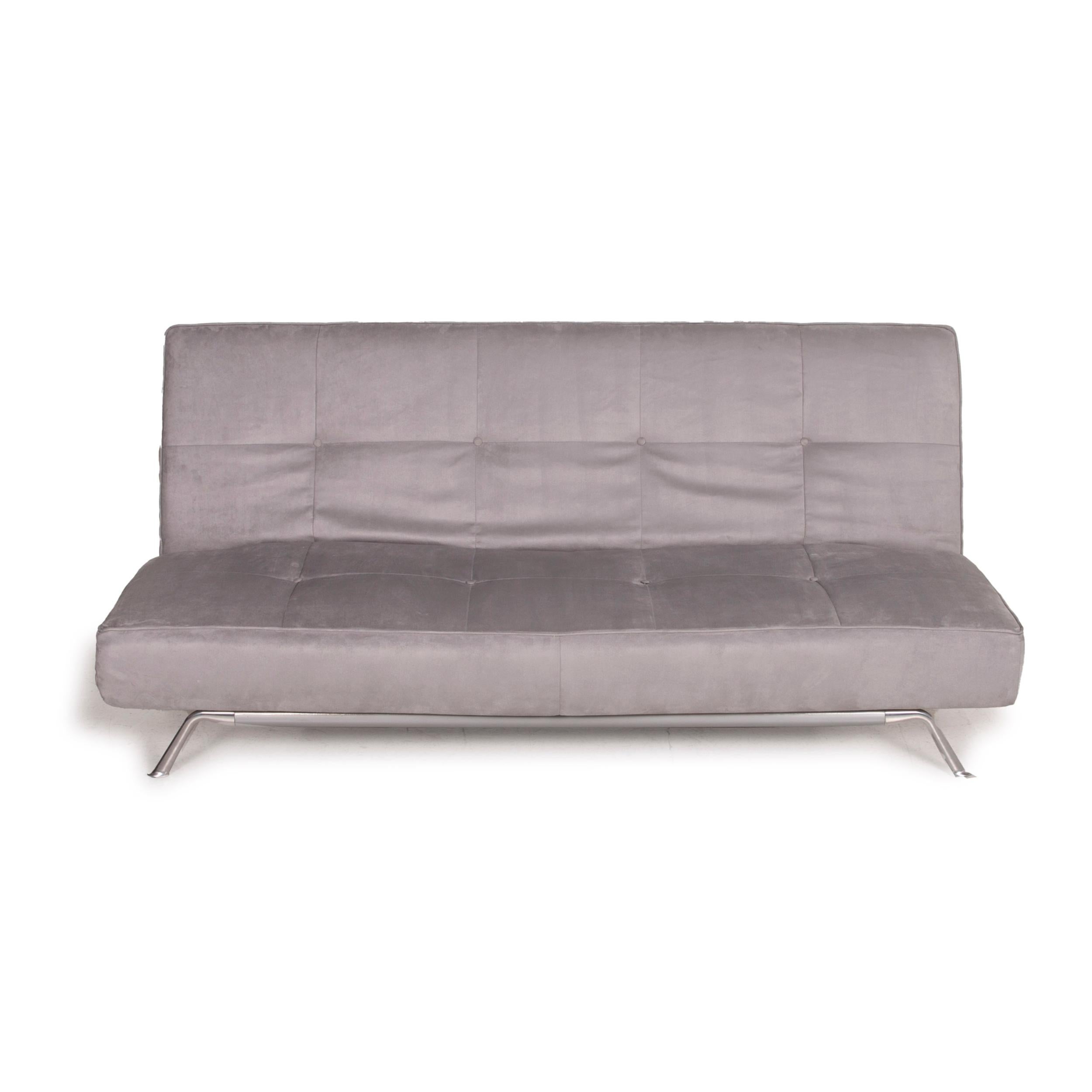 Contemporary Ligne Roset Smala Fabric Sofa Gray Three-Seater Function Reclining Function