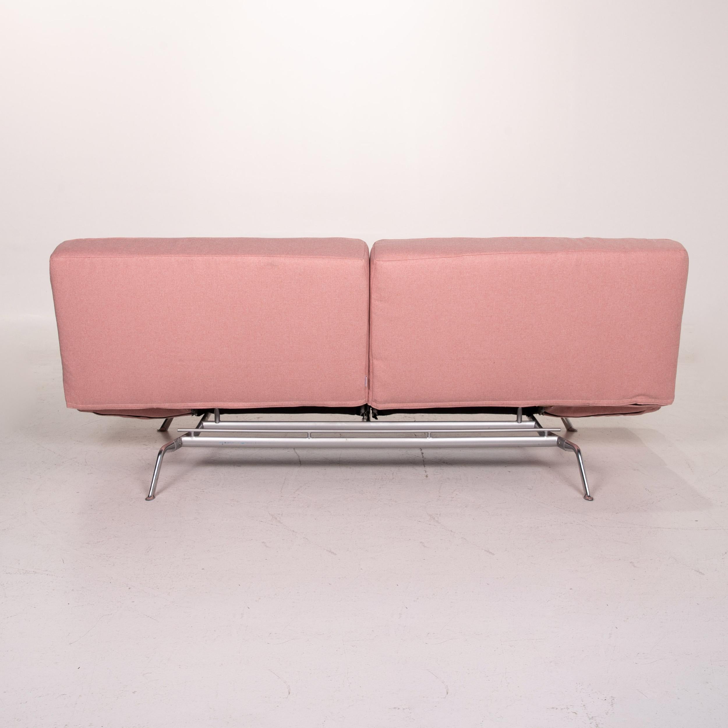 Ligne Roset Smala Fabric Sofa Rosé Pink Three-Seat Function Sleeping Function 1