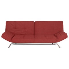 Ligne Roset Smala Fabric Sofa Three-Seater Sofa Bed Red Rosé