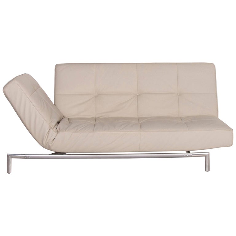 Ligne Roset Smala Leather Sofa Beige Three-Seat Function For Sale at 1stDibs