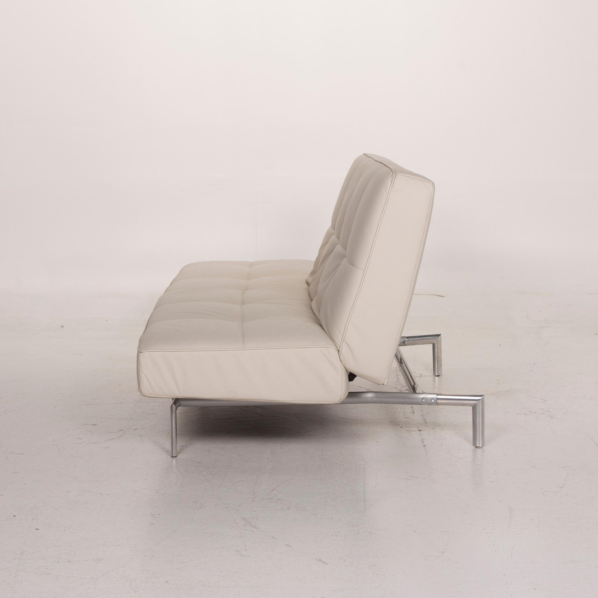 Ligne Roset Smala Leather Sofa Beige Three-Seat Function For Sale 5