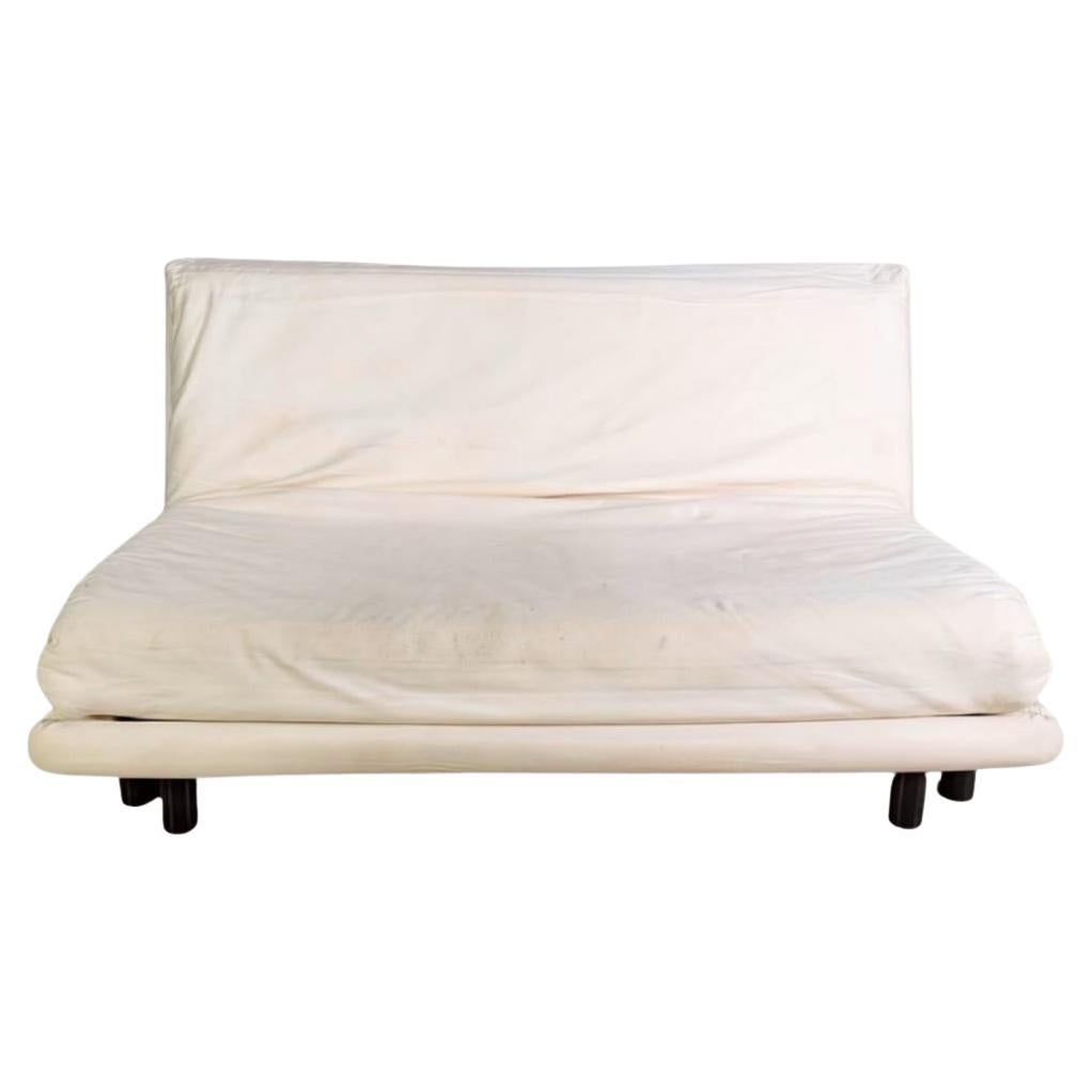 Ligne Roset Sofa Couch Multy Claude Brisson weiß Zweisitzer For Sale