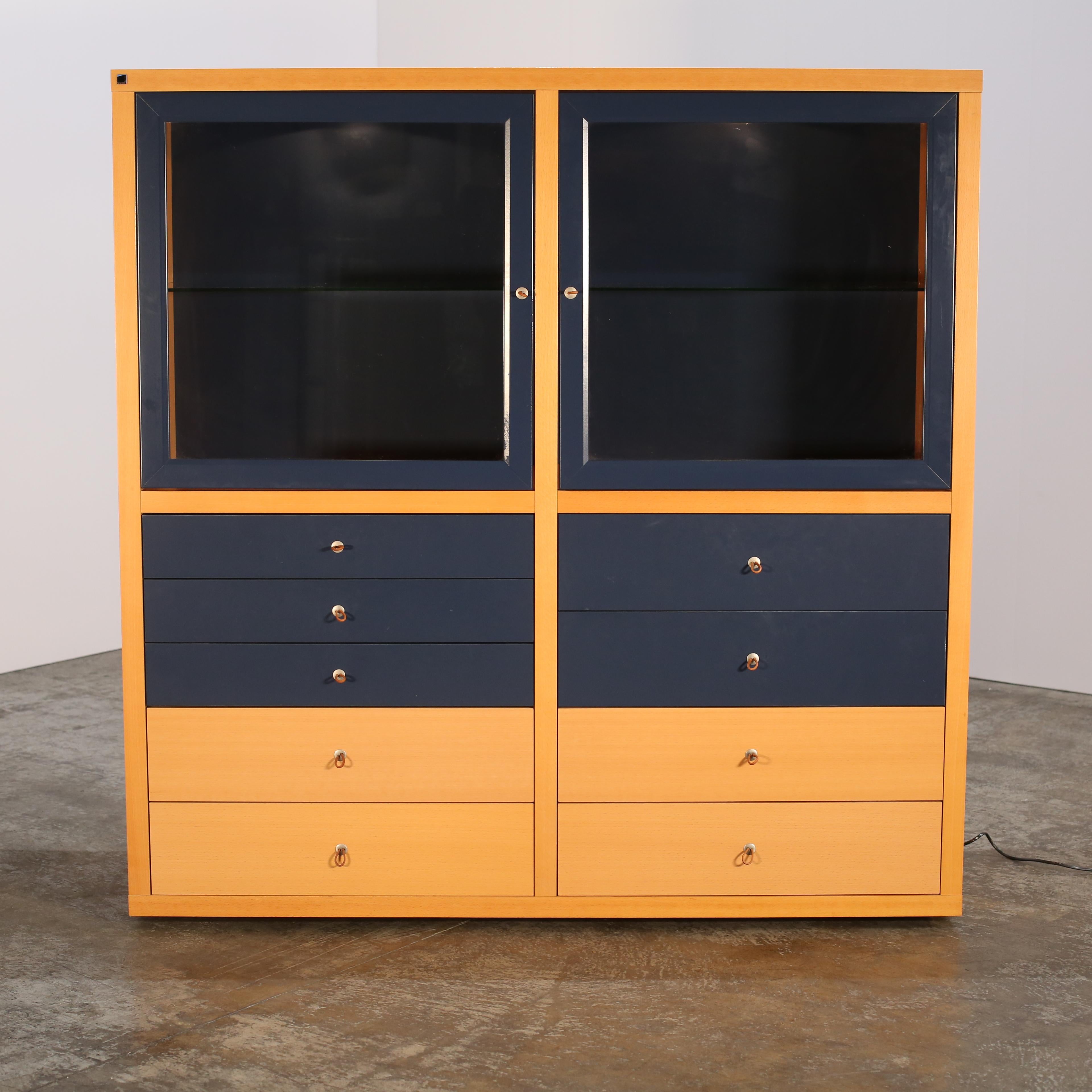 French Ligne Roset Square Display Cabinet For Sale