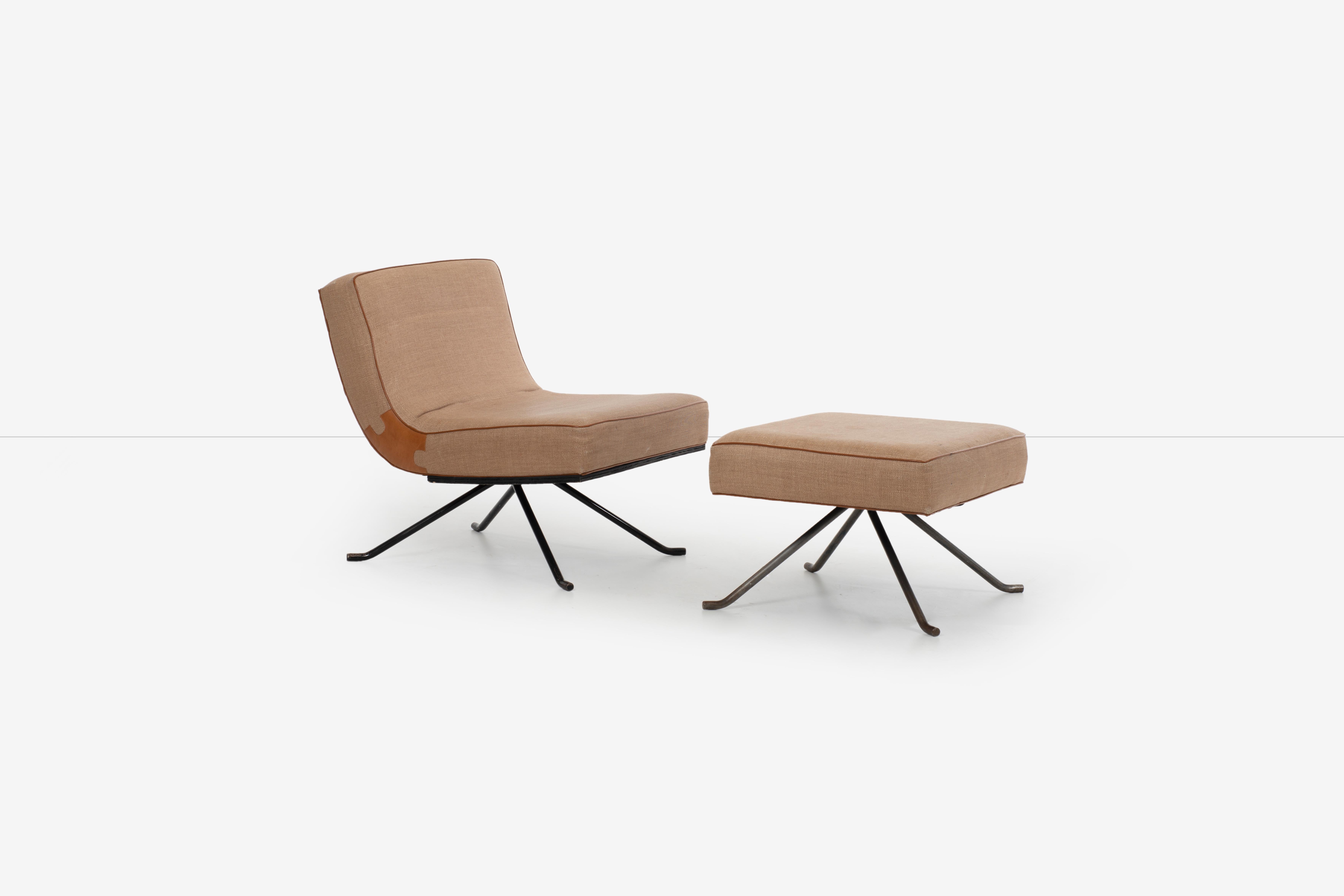 ligne roset chair and ottoman