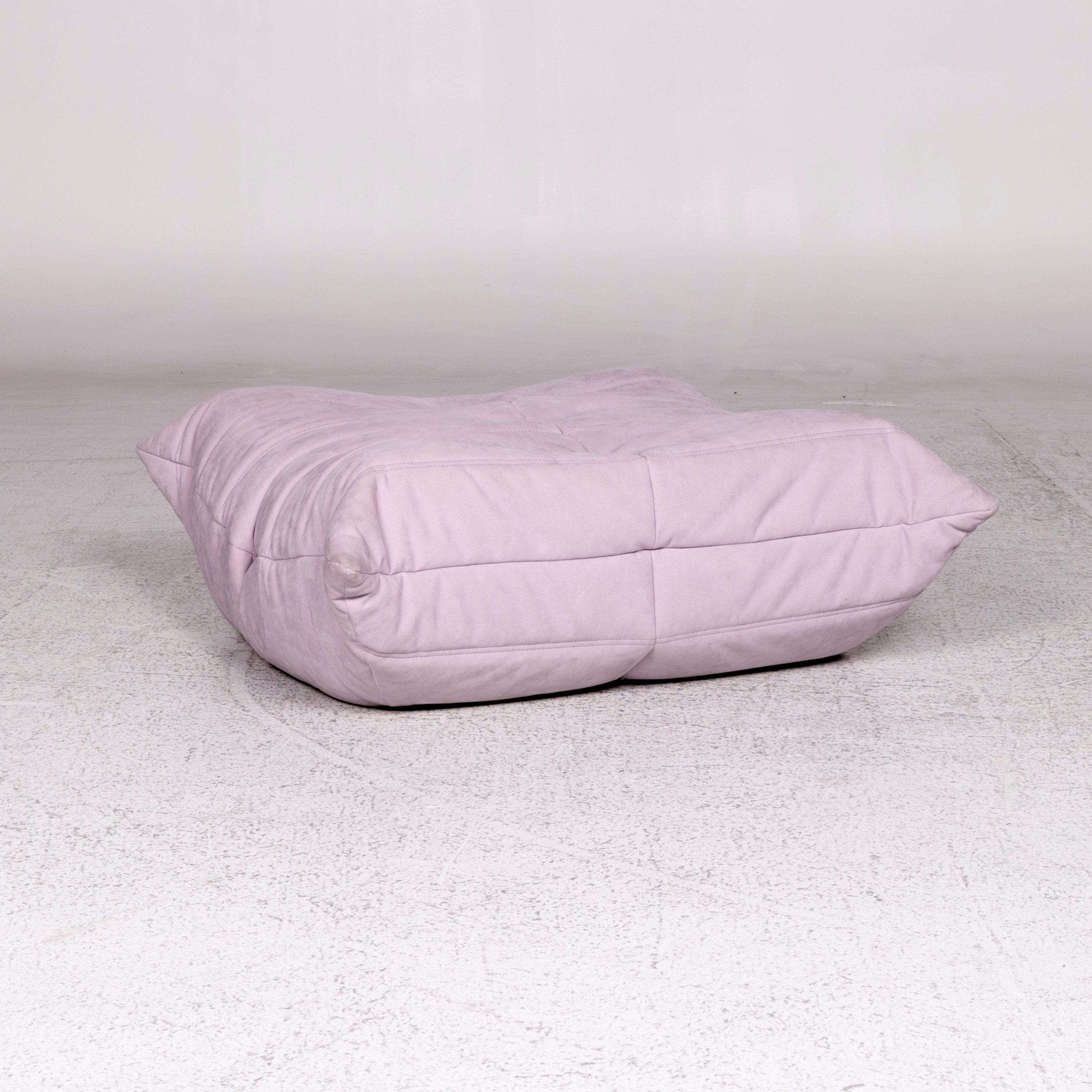 Ligne Roset Togo Alcantara Stoff Sofa Garnitur Mint Flieder Grün Lila 2x 3