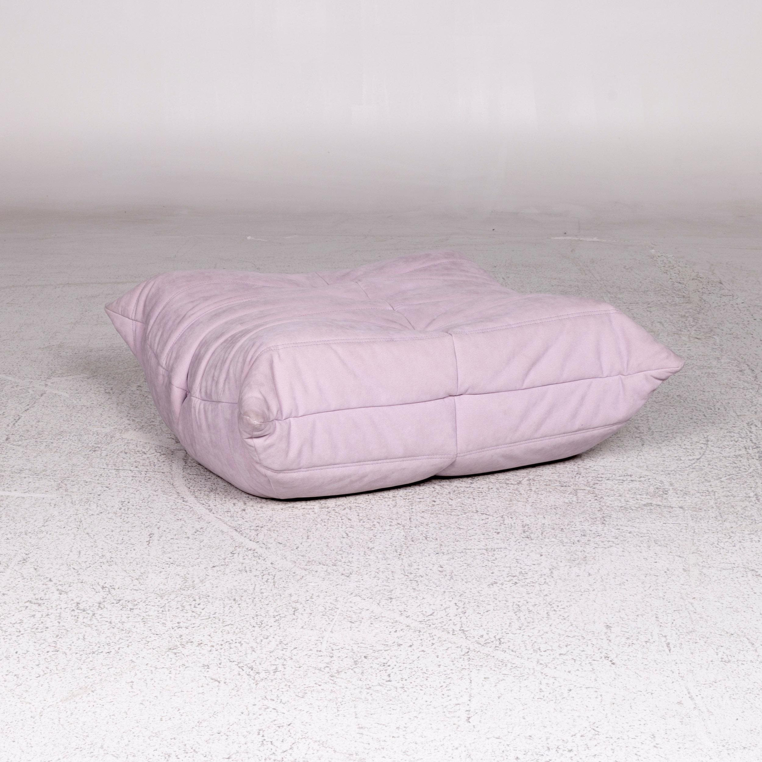 Ligne Roset Togo Alcantara Stoff Sofa Garnitur Mint Flieder Grün Lila 2x 4