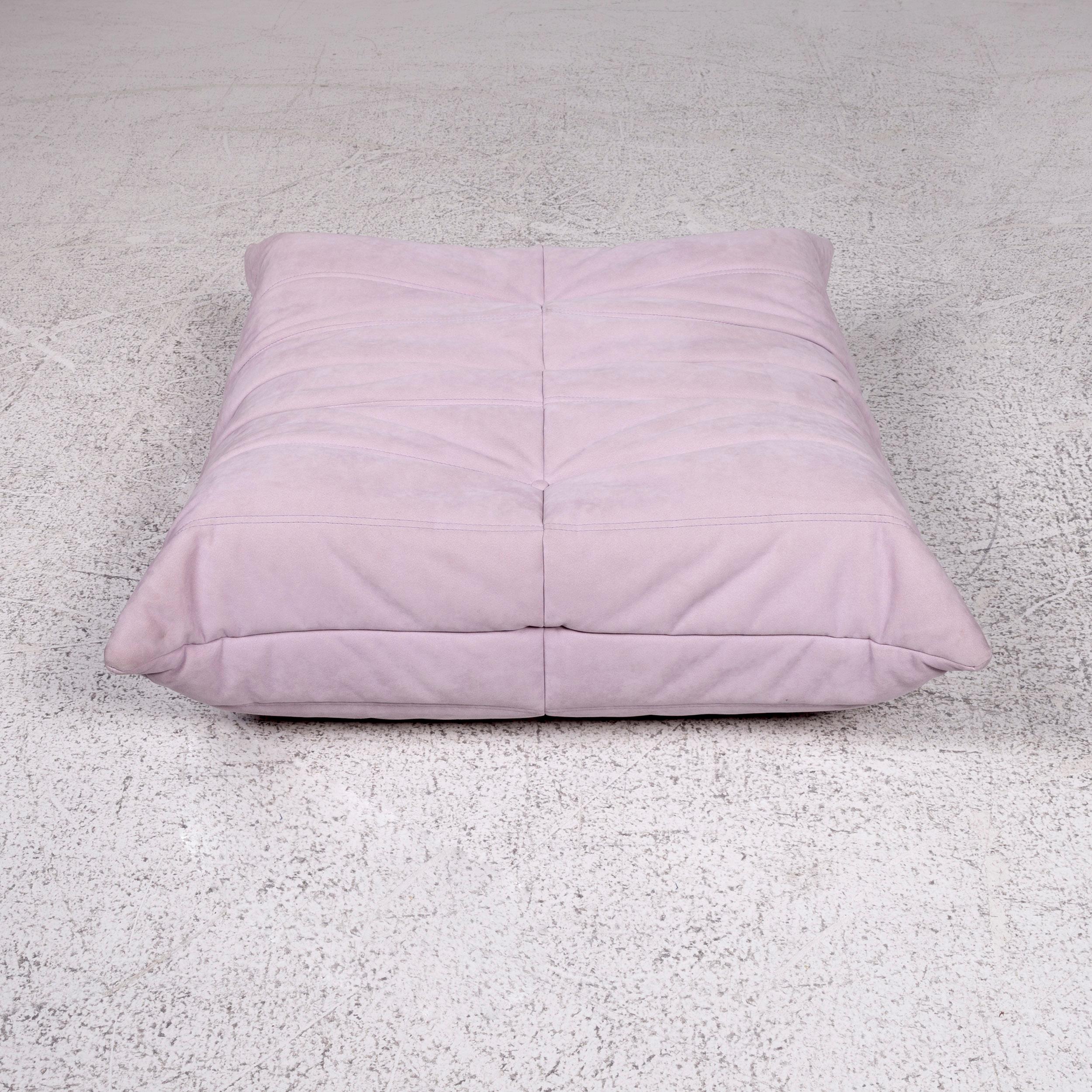 Ligne Roset Togo Alcantara Stoff Sofa Garnitur Mint Flieder Grün Lila 2x 7