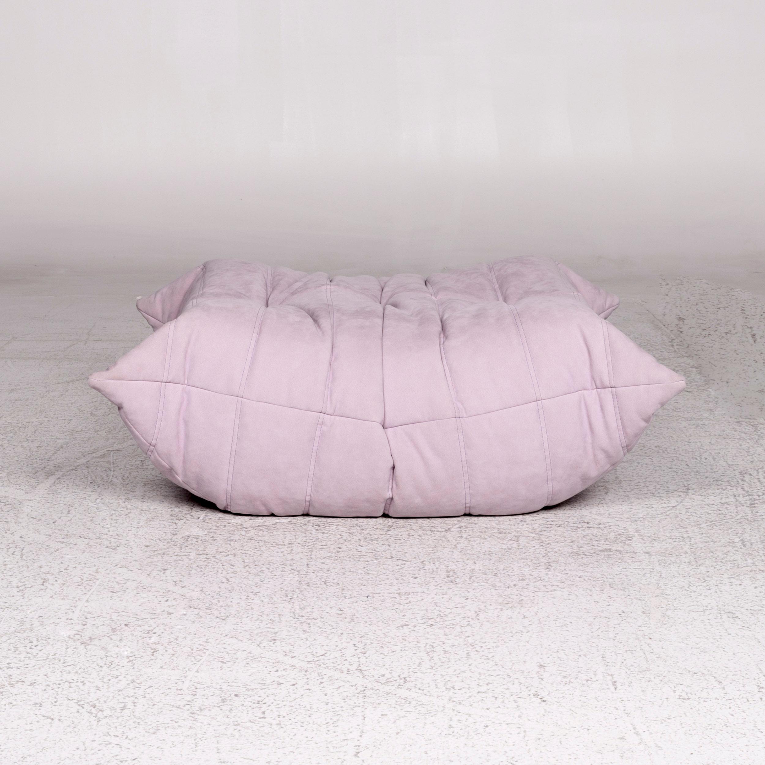 Ligne Roset Togo Alcantara Stoff Sofa Garnitur Mint Flieder Grün Lila 2x 9