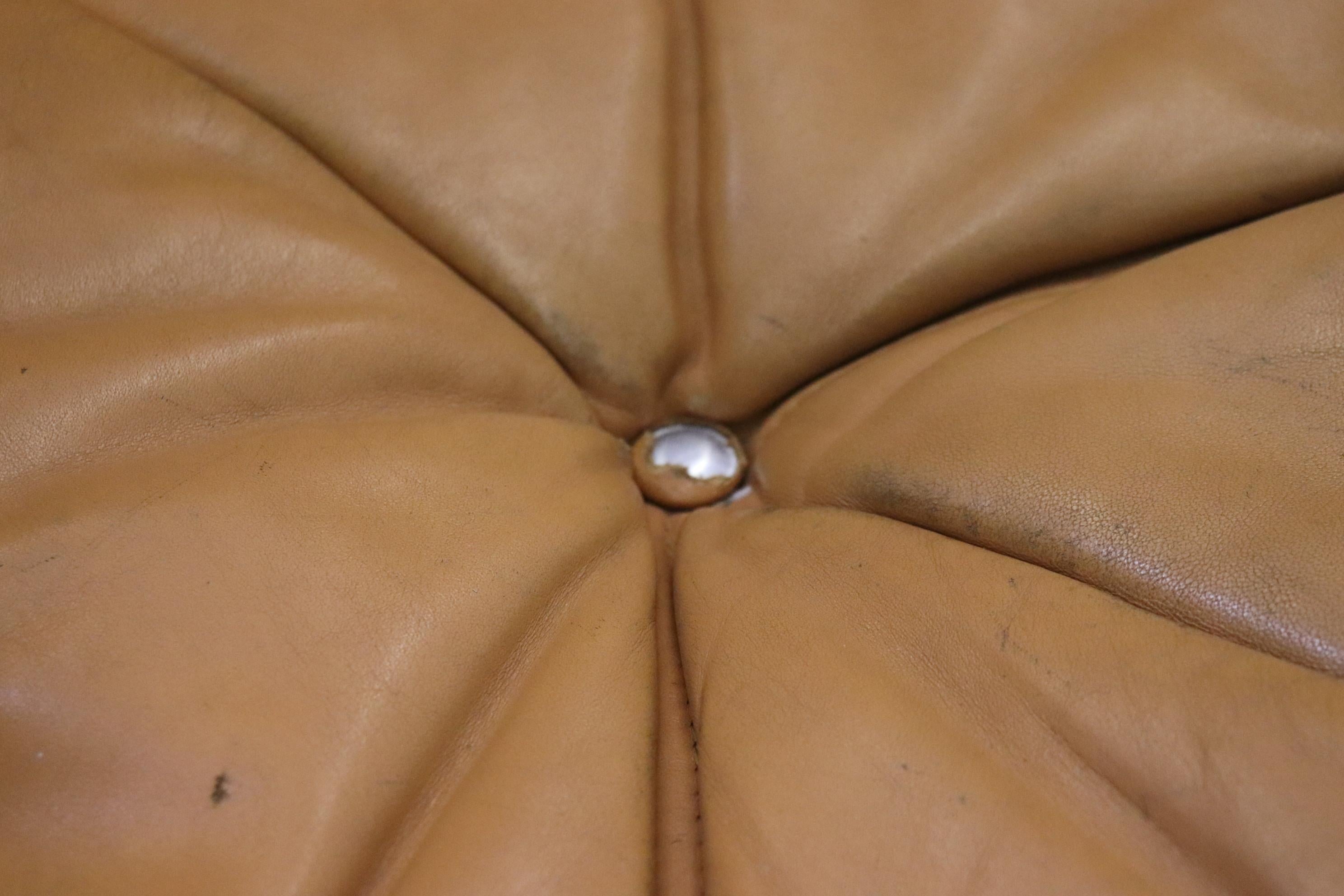 Ligne Roset 'TOGO' Butterscotch Leather Corner Sectional Sofa 4