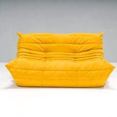 Ligne Roset Togo by Michel Ducaroy Alcantara Yellow 2-Seater Sofa