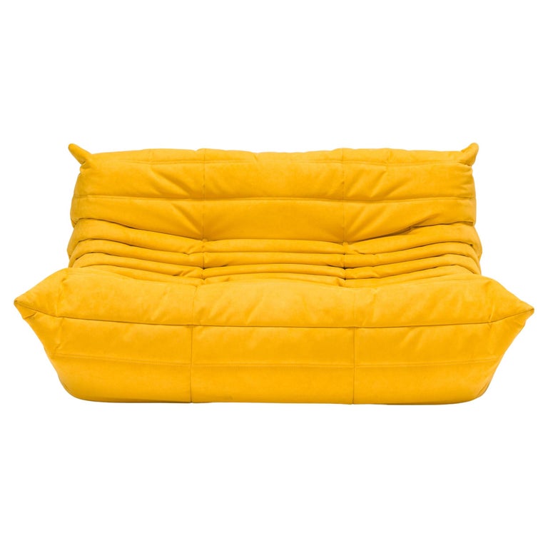 Ligne Roset Togo by Michel Ducaroy Alcantara Yellow 2-Seater Sofa at  1stDibs | alcantara togo sofa set, togo alcantara, togo sofa yellow