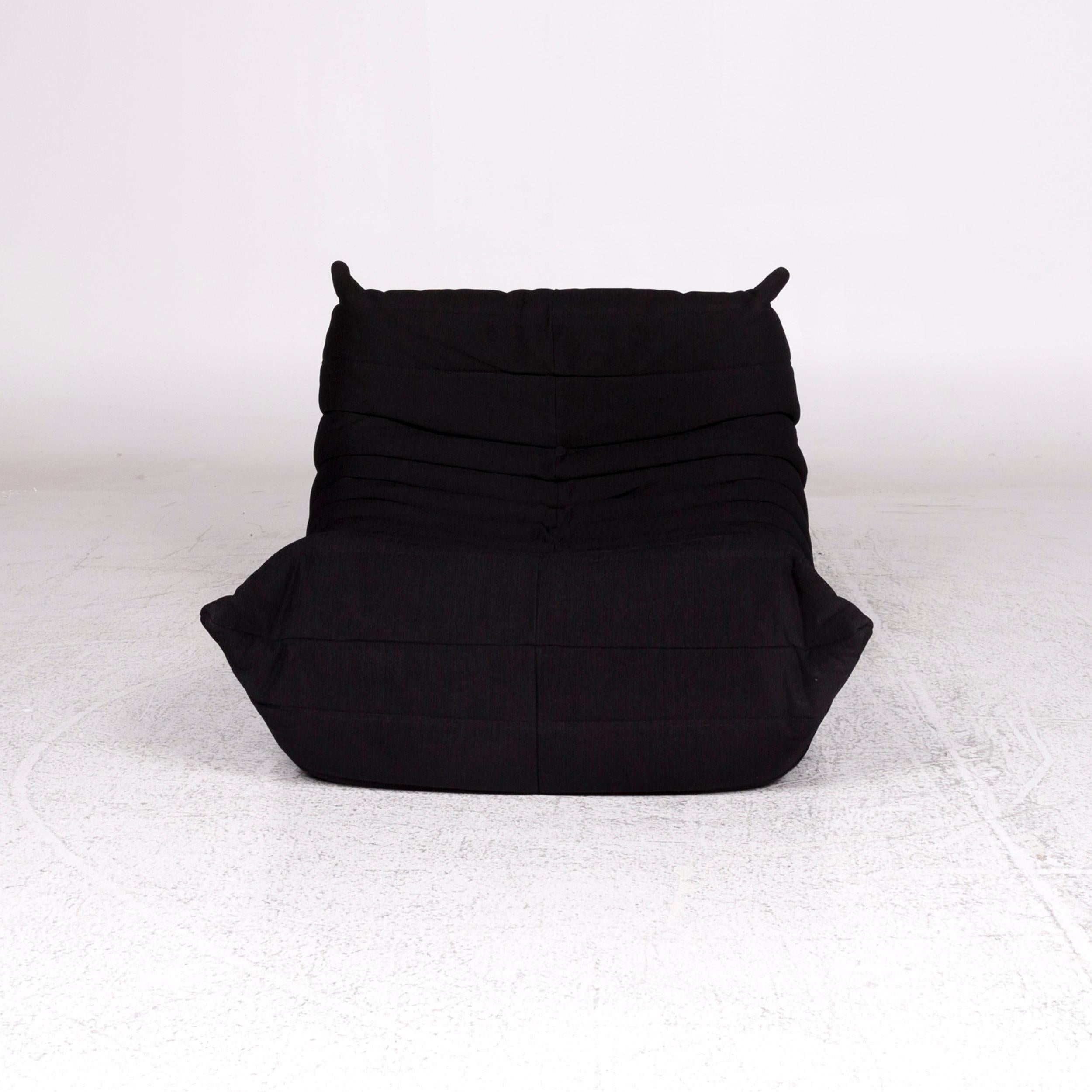 Modern Ligne Roset Togo Fabric Armchair Black