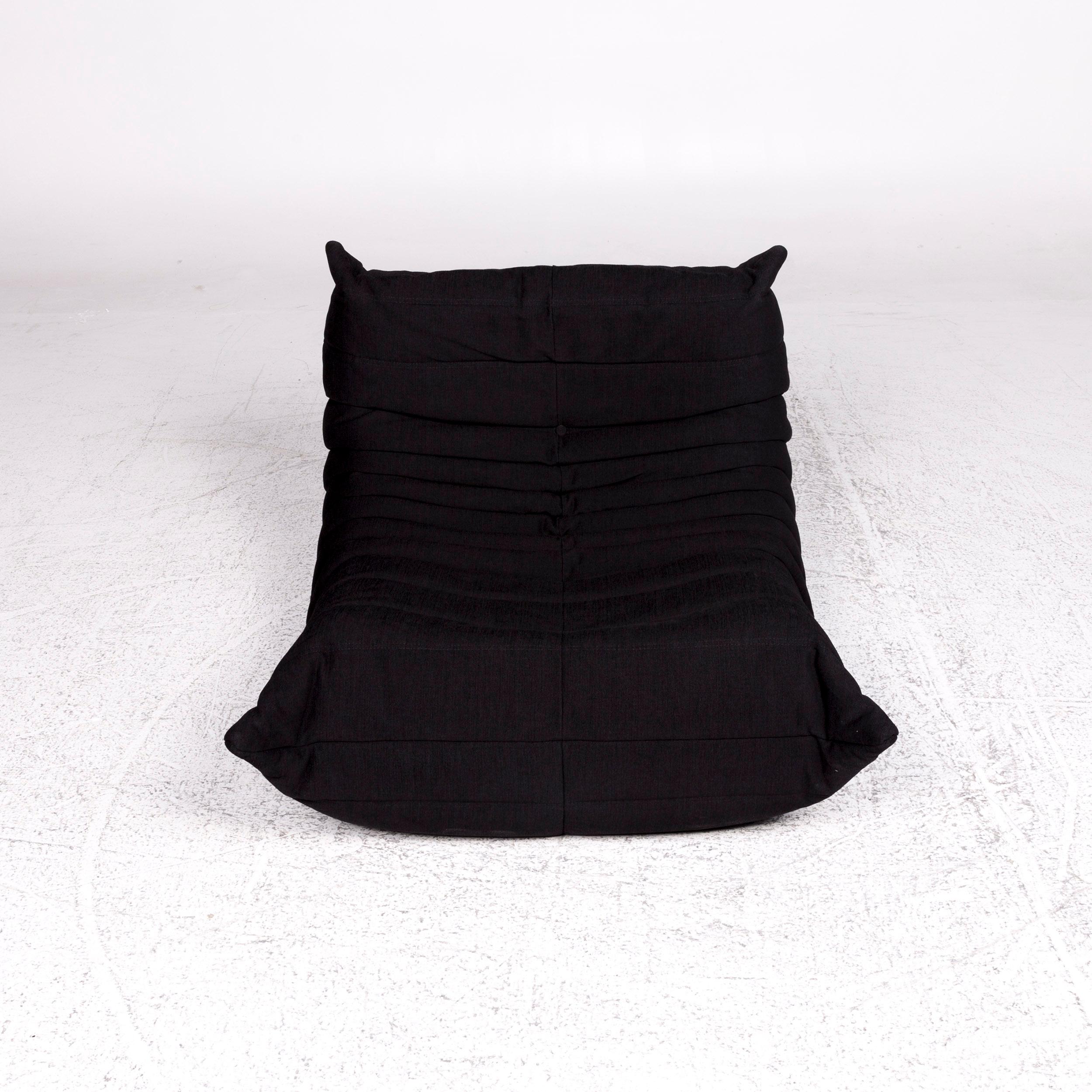 Leather Ligne Roset Togo Fabric Armchair Black
