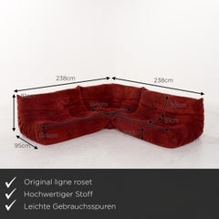 Ligne Roset Togo Stoff Ecksofa Rot Weinrot Modular Sofa Couch