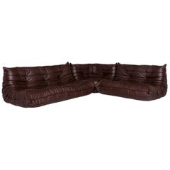 corner couch Ligne Roset Togo Leather Corner Sofa Brown Sofa Couch