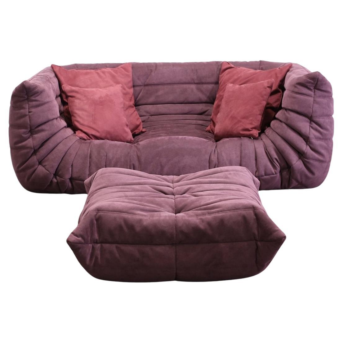 Ligne Roset Canapé moyen et ottoman Togo par Michel Ducaroy