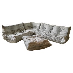 Ligne Roset Togo Sectional Sofa, Set of 4 Signed