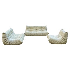 Ligne Roset 'Togo' Signed Authentic in Original Patinated Leather 1970s